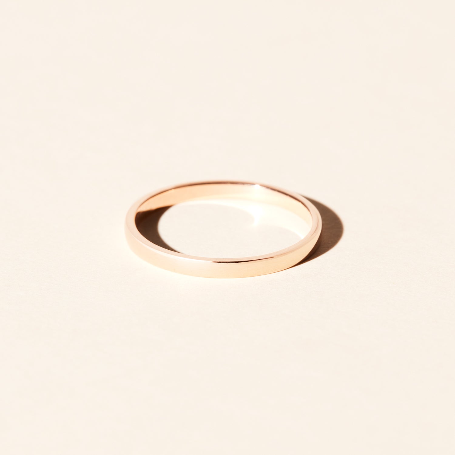 Laurier wedding ring 2.00mm - Pink gold