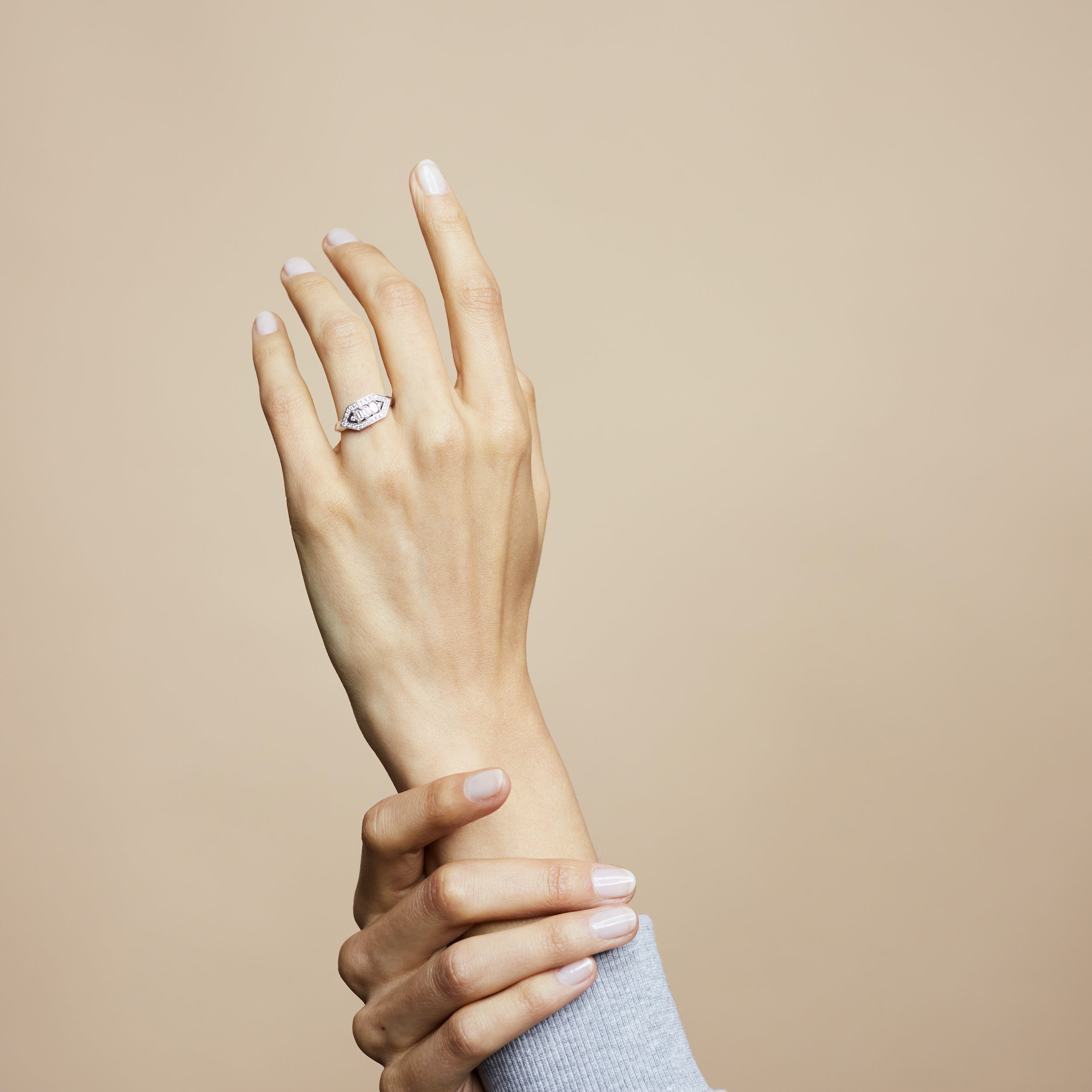 Bague Brooklyn diamants - Or blanc