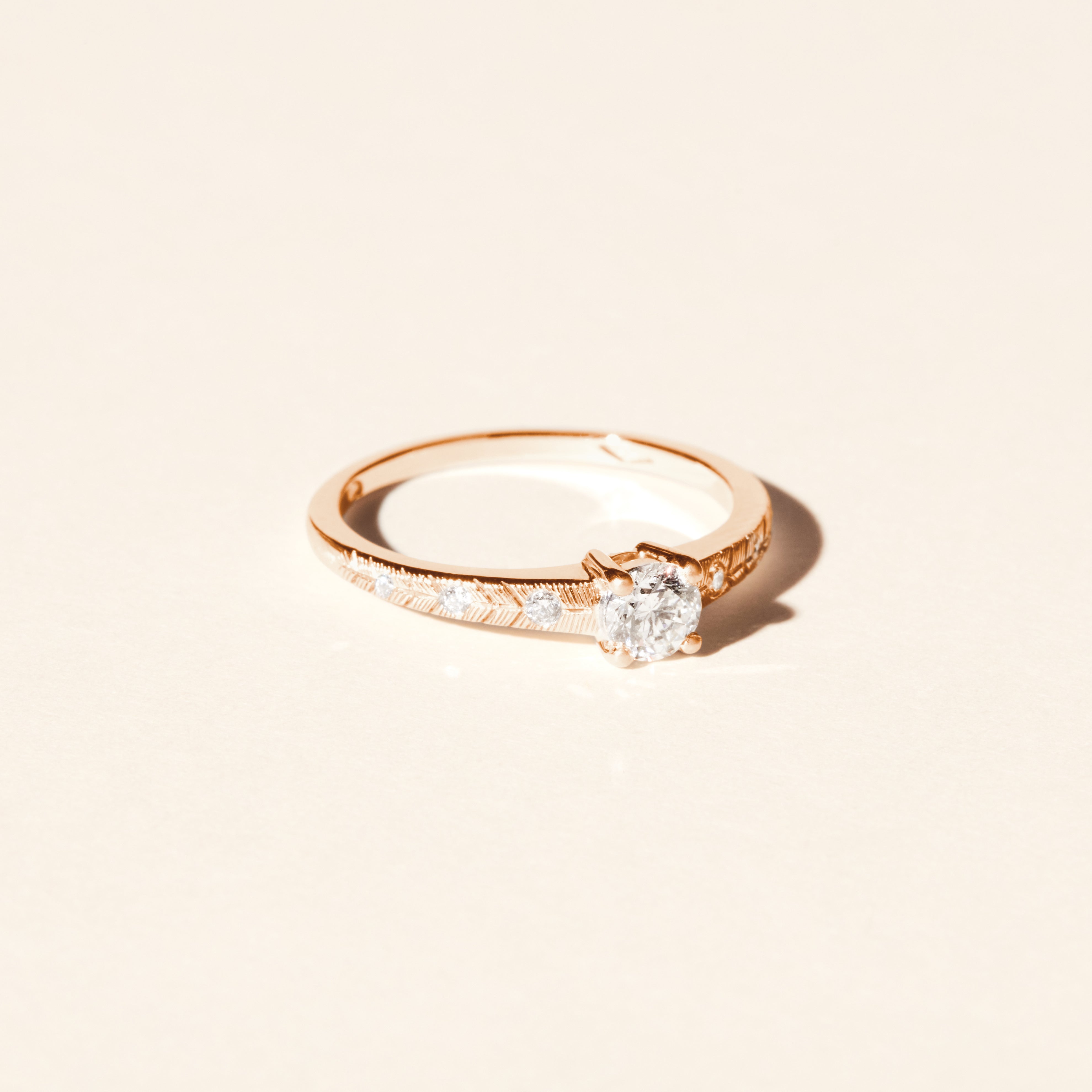 Bague Thaïs diamants 0.30 carat - Or rose