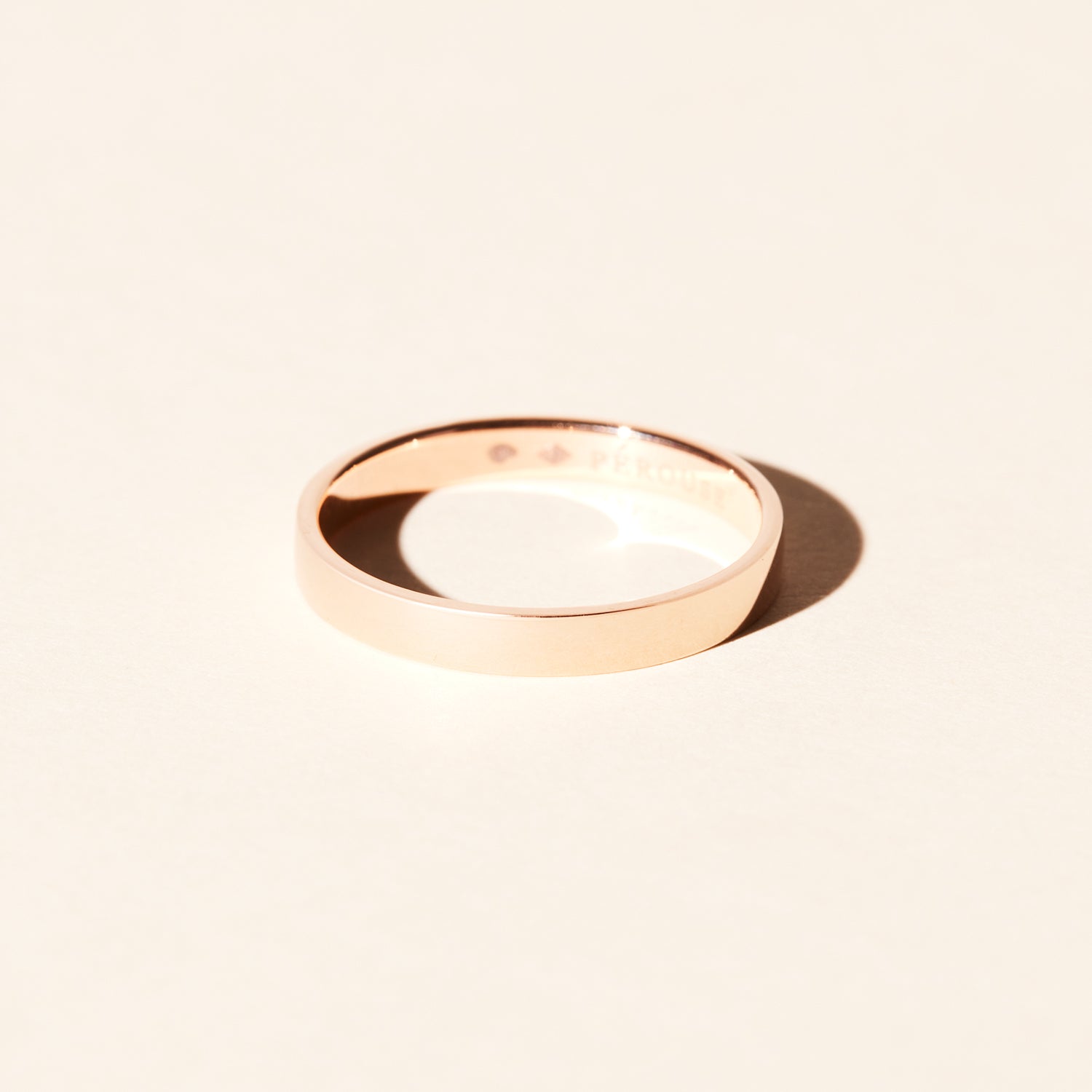 Cedar wedding band 3.00mm - Rose gold