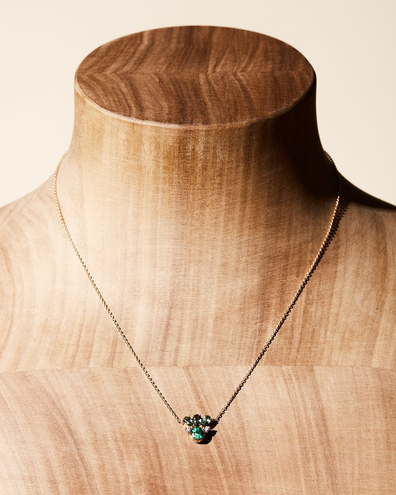 Collier - Tropicale - Acapulco émeraude - Or rose