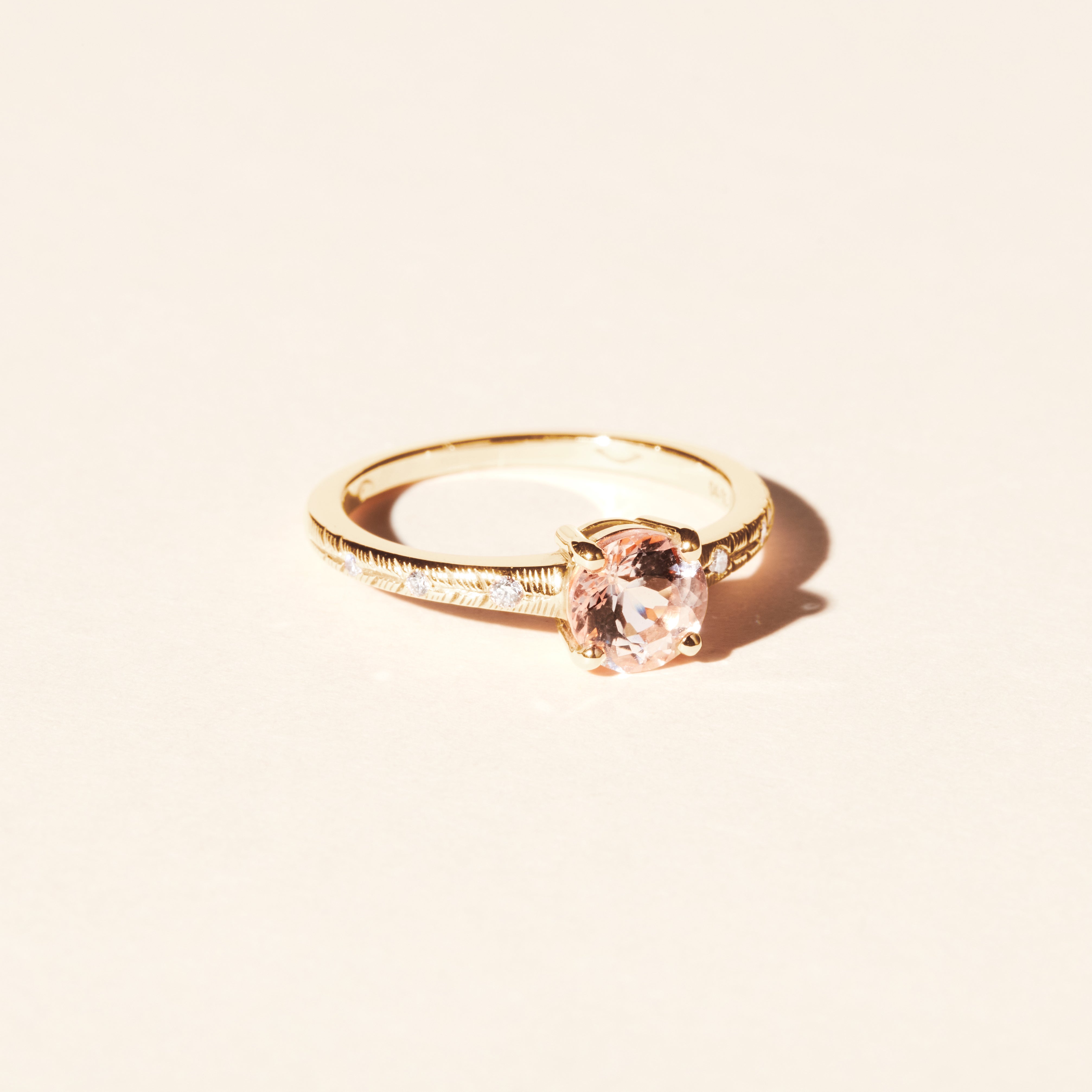 Bague Thaïs morganite - Or jaune