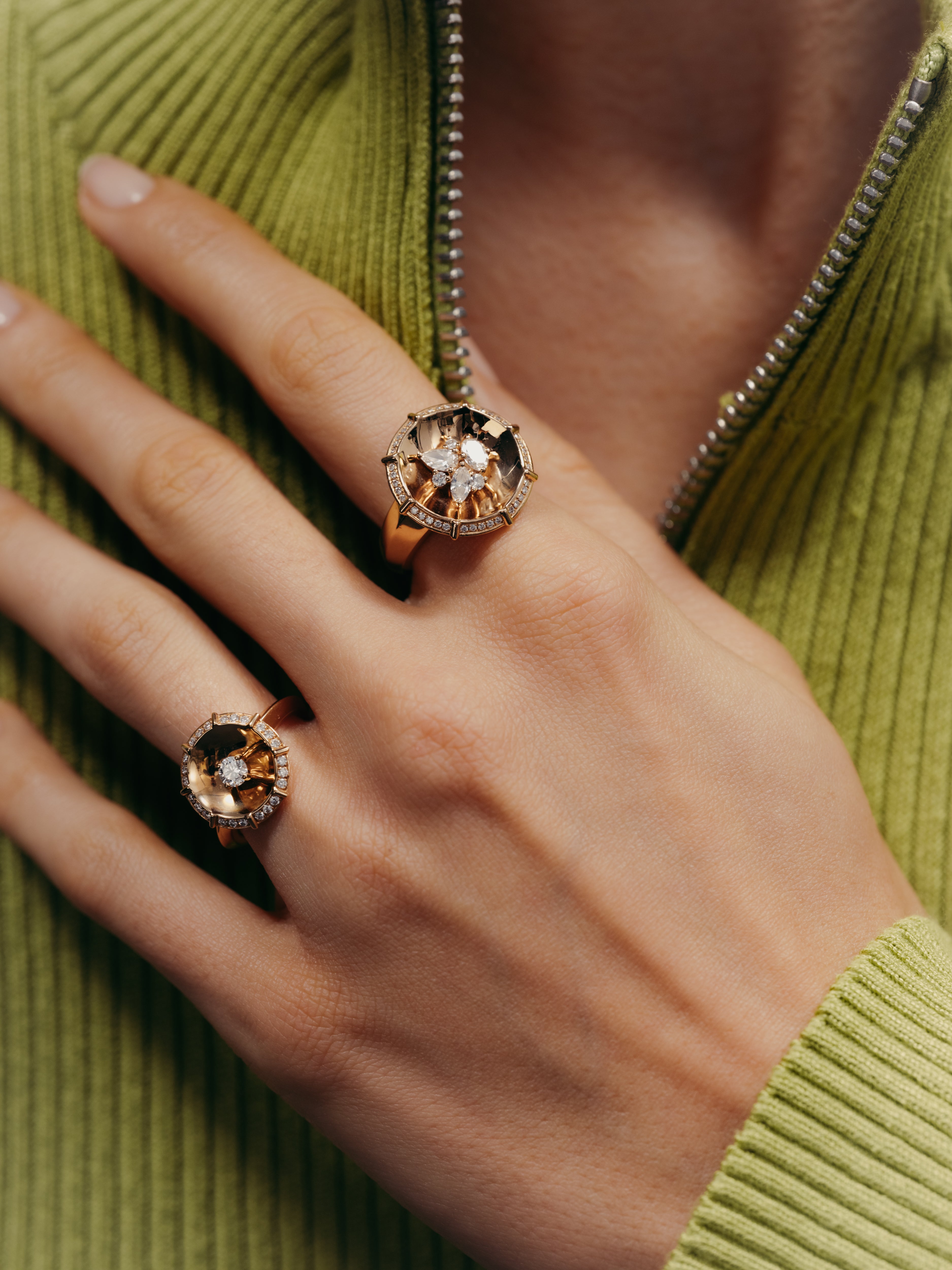 Bague Bouquet PM - Or rose