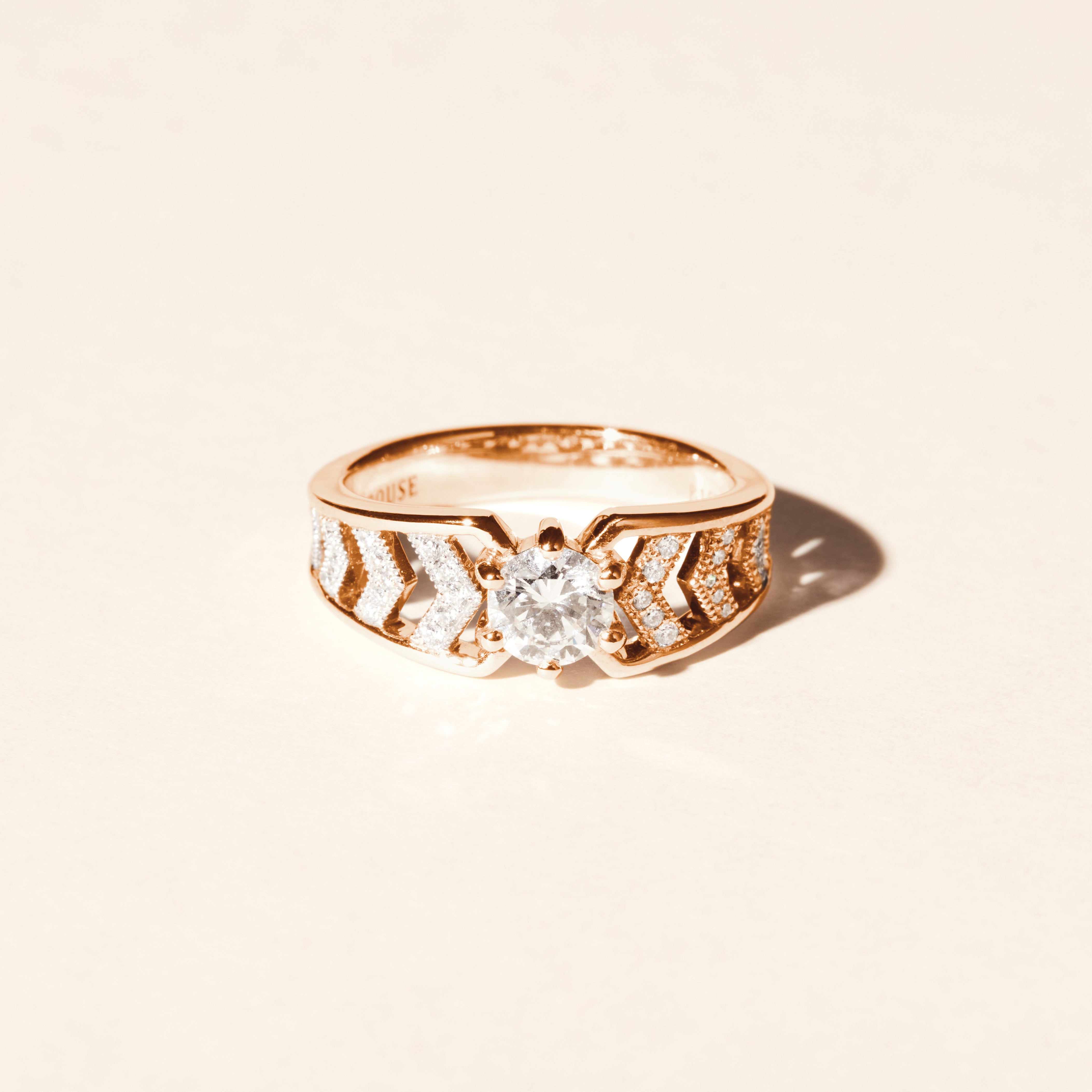 Anna diamond ring - Rose gold