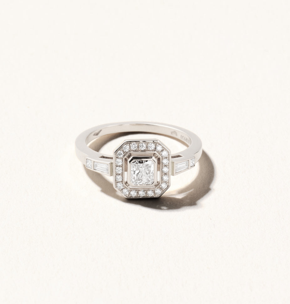 Bague Vegas diamants 0.40 carat - Or blanc