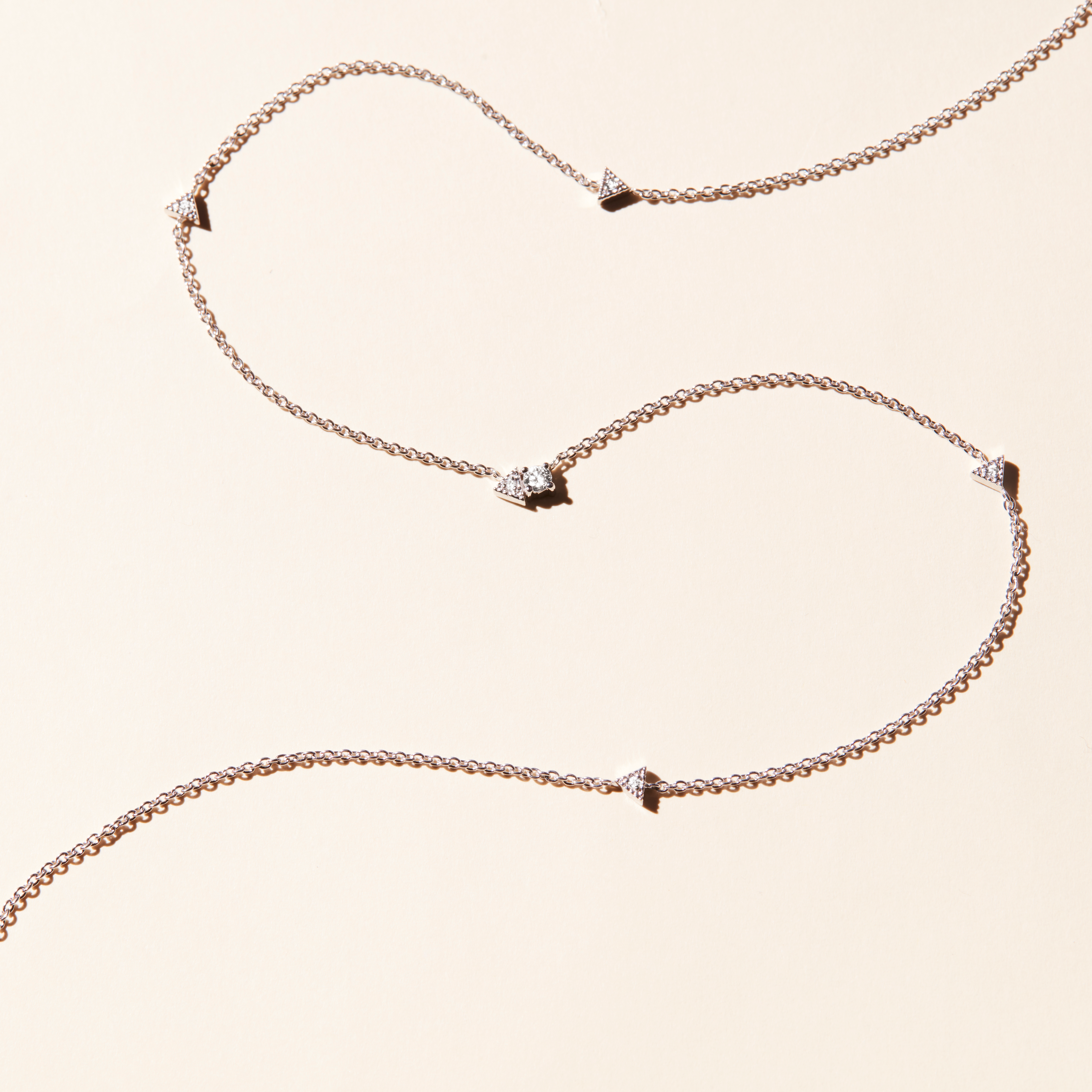 Collier - Brooklyn - Avec motif - Or blanc