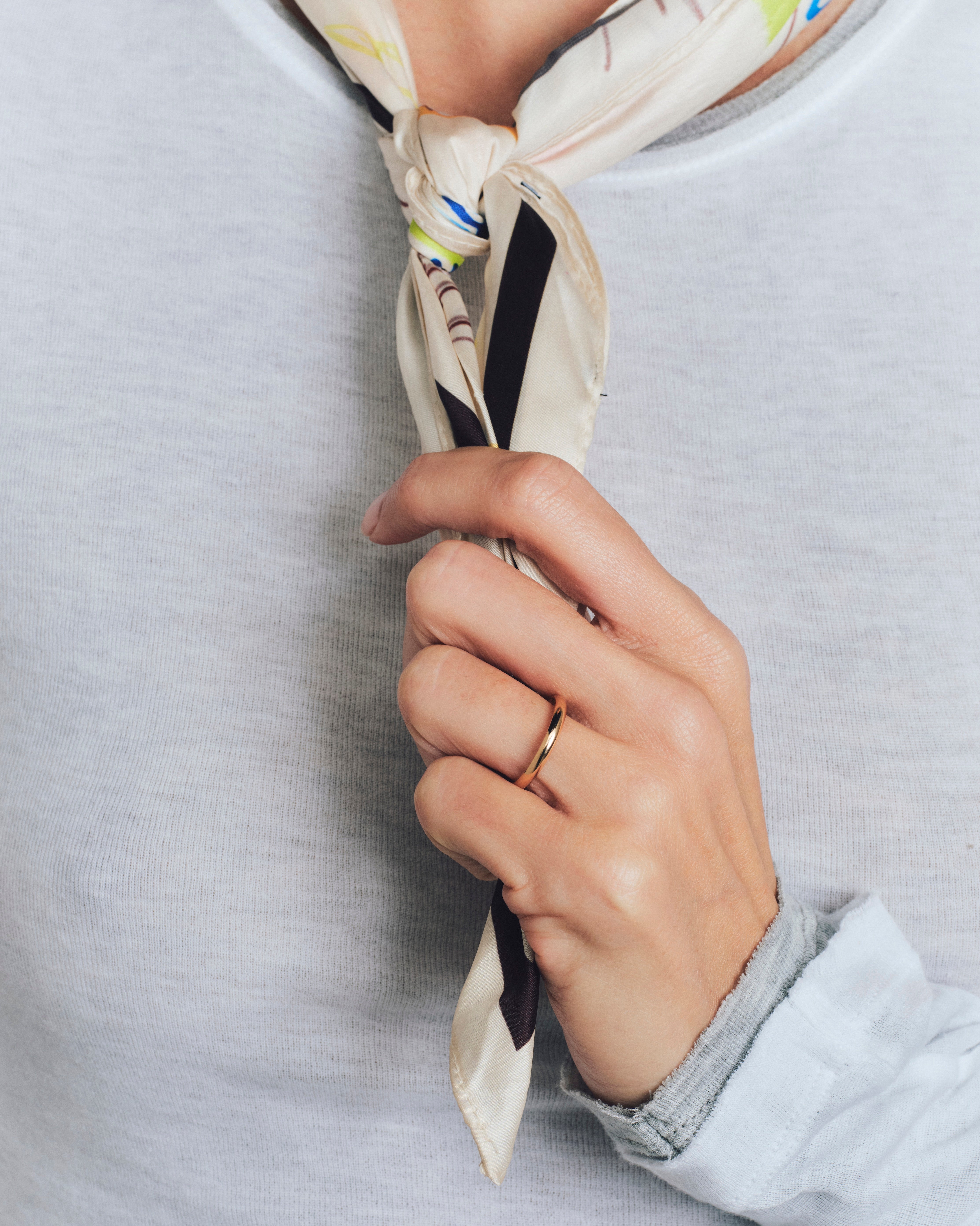 Bamboo wedding ring 2.50mm - Rose gold