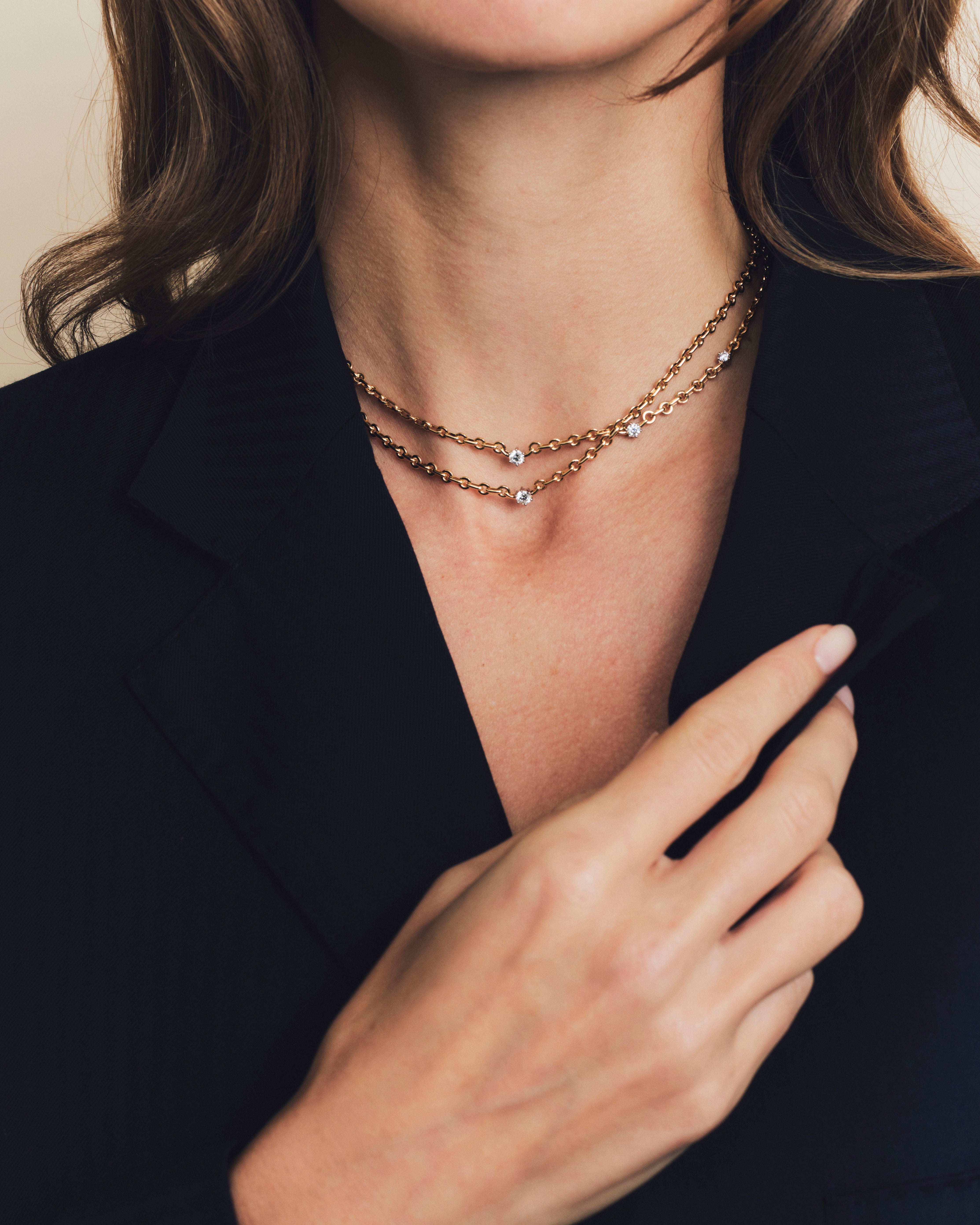 Choker - Tasman - Large trio - Yellow gold