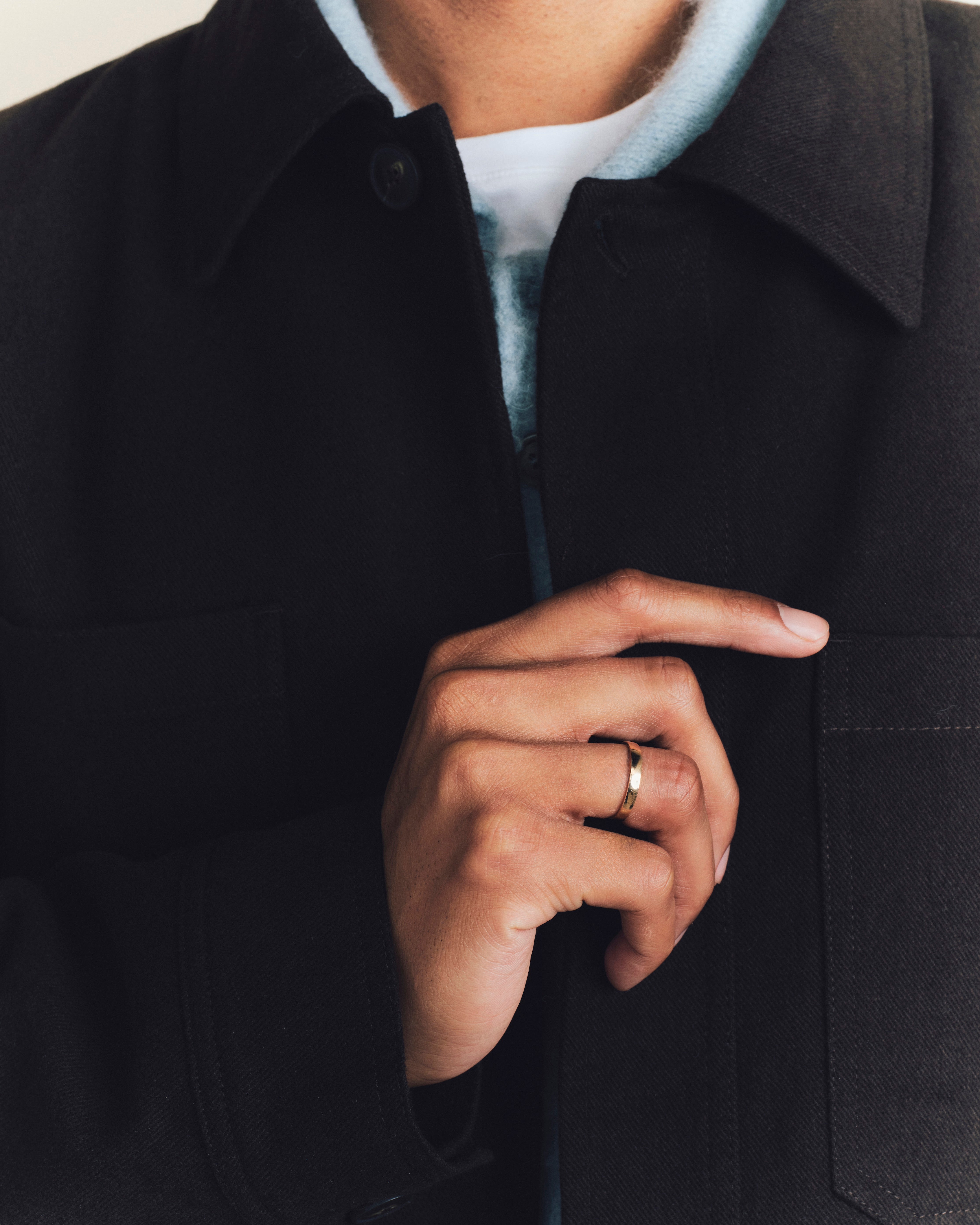 Cedar wedding band 3.00mm - White gold