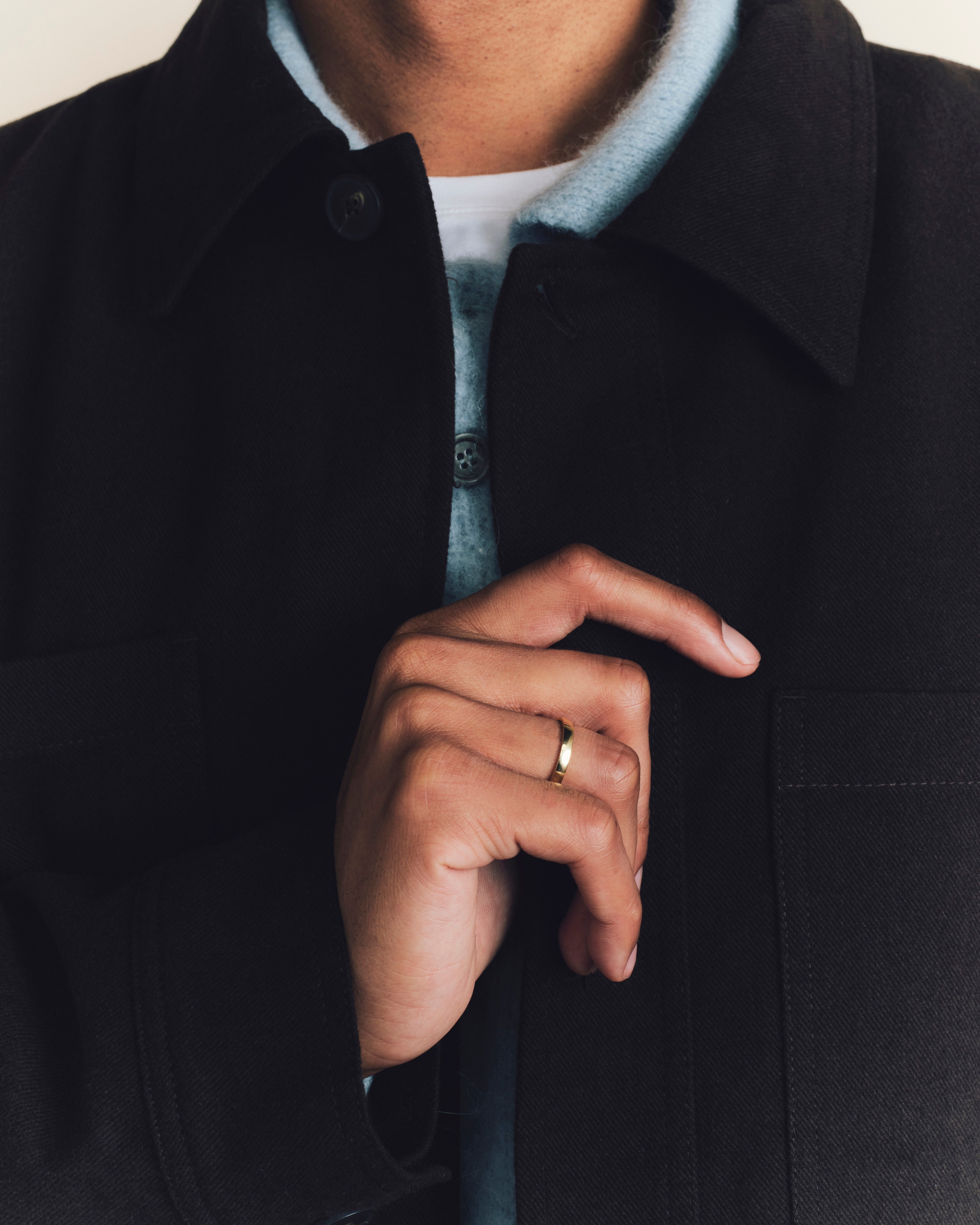 Cypress wedding band 3.00mm - Yellow gold