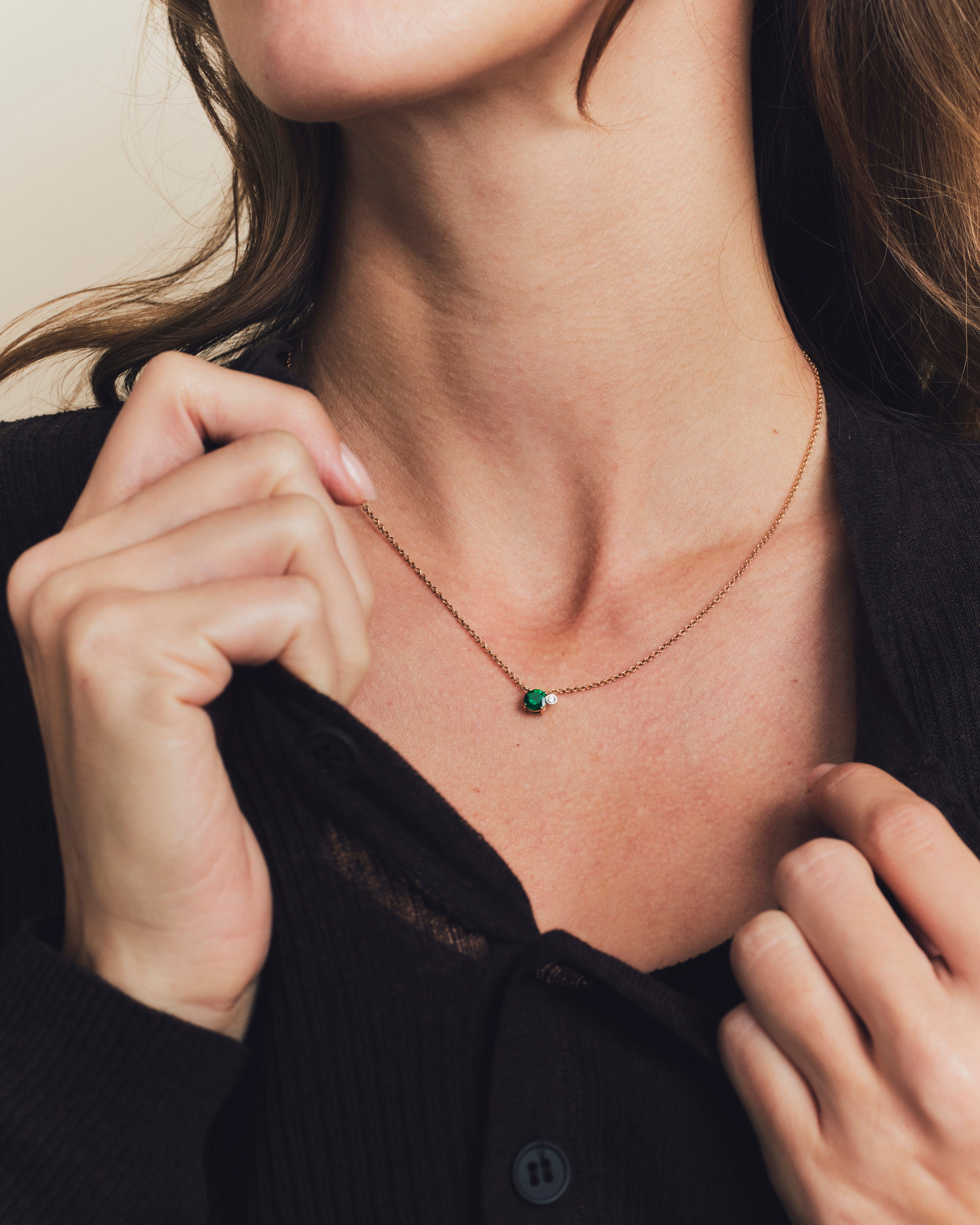 Collier - Tropicale - Fortaleza émeraude - Or jaune