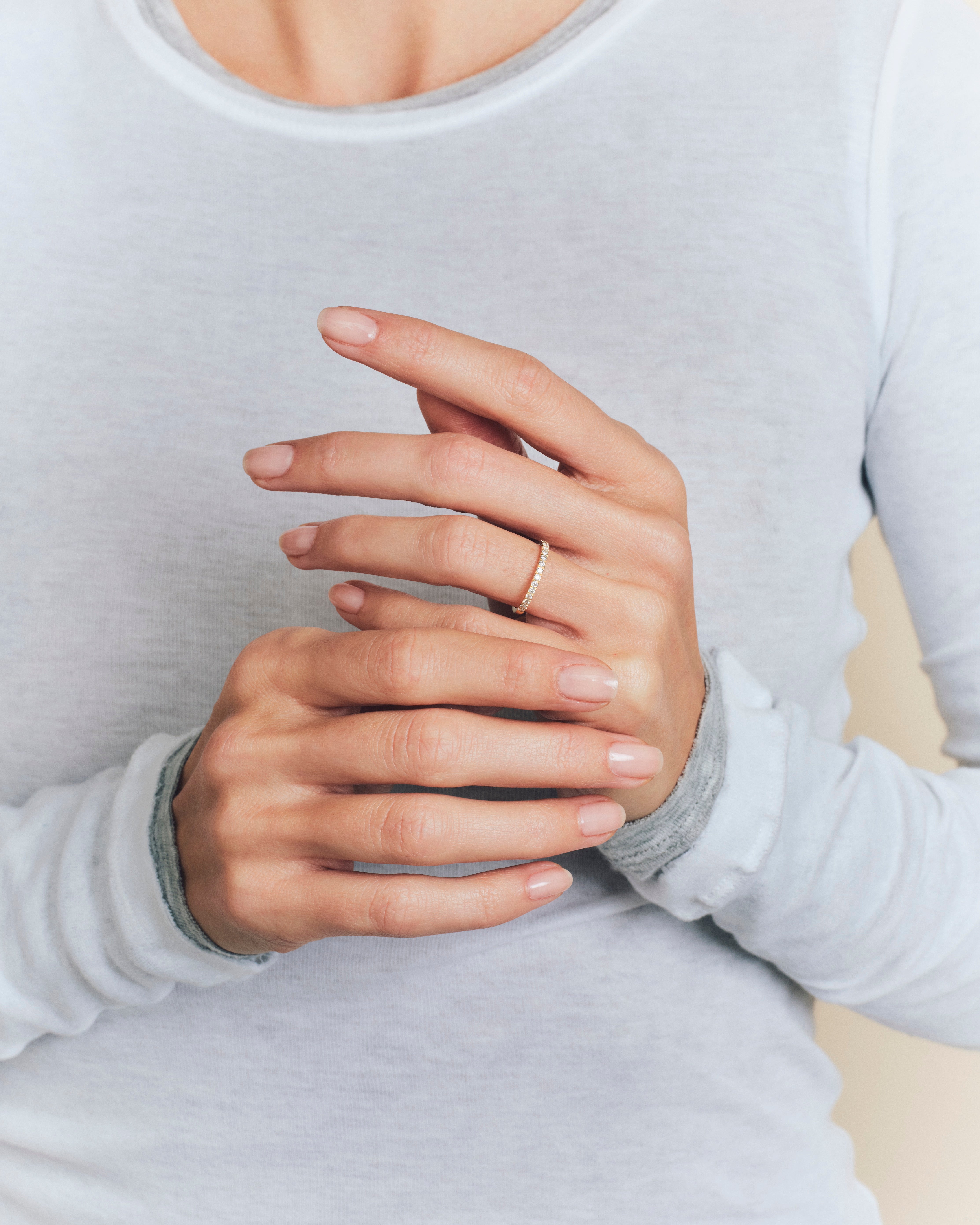 Alliance Fougères diamants 2.20mm - Or rose