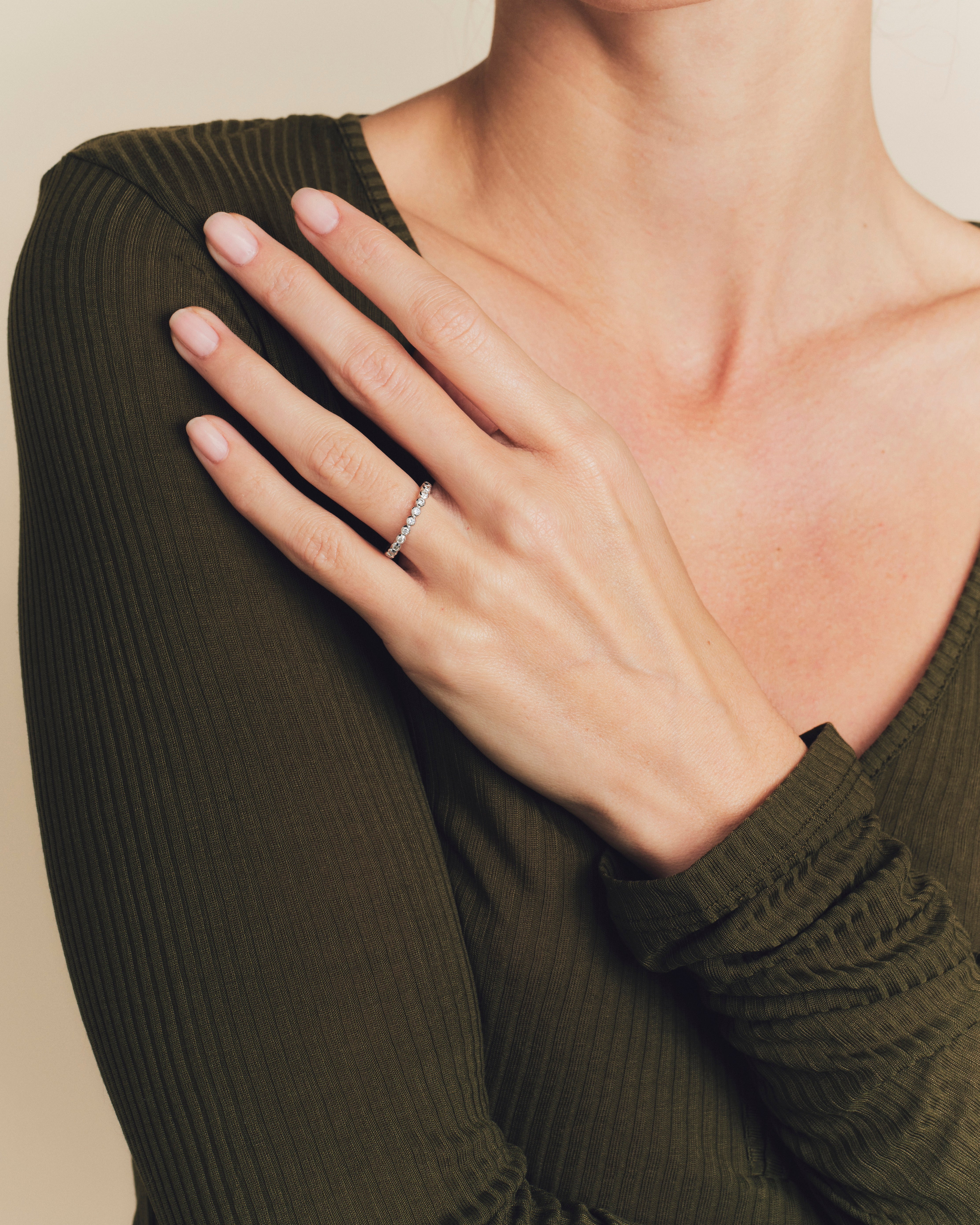 Alliance Lys du Bengale diamants 2.40mm - Platine