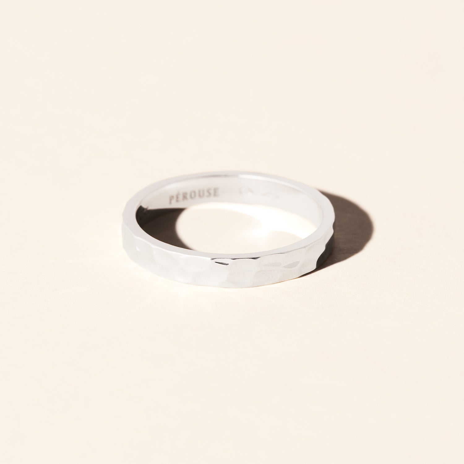 Bark Ring 3.30mm - White Gold