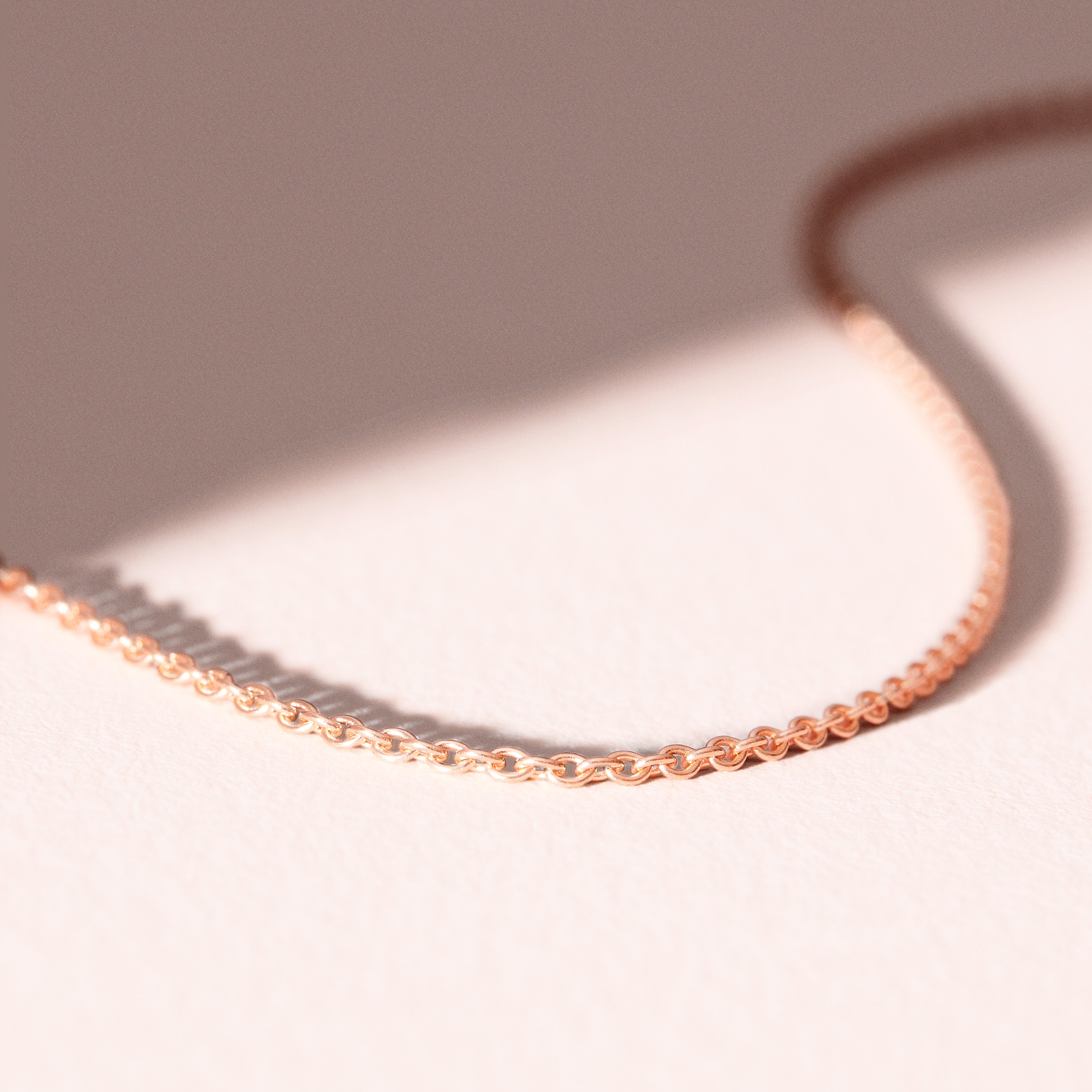 Collier - Chaîne - Maille forçat 45 cm - Or rose