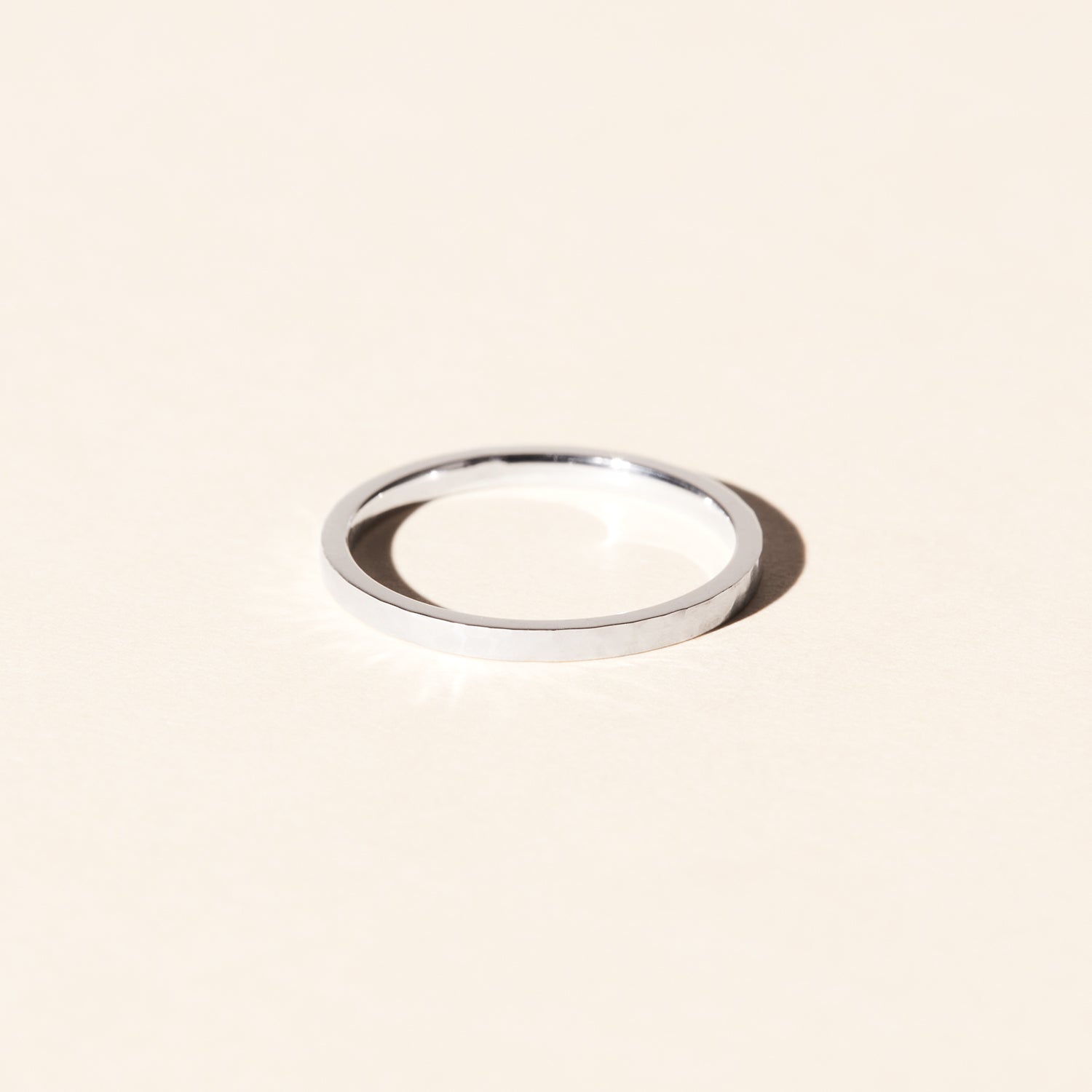 Bark Ring 1.50mm - White Gold