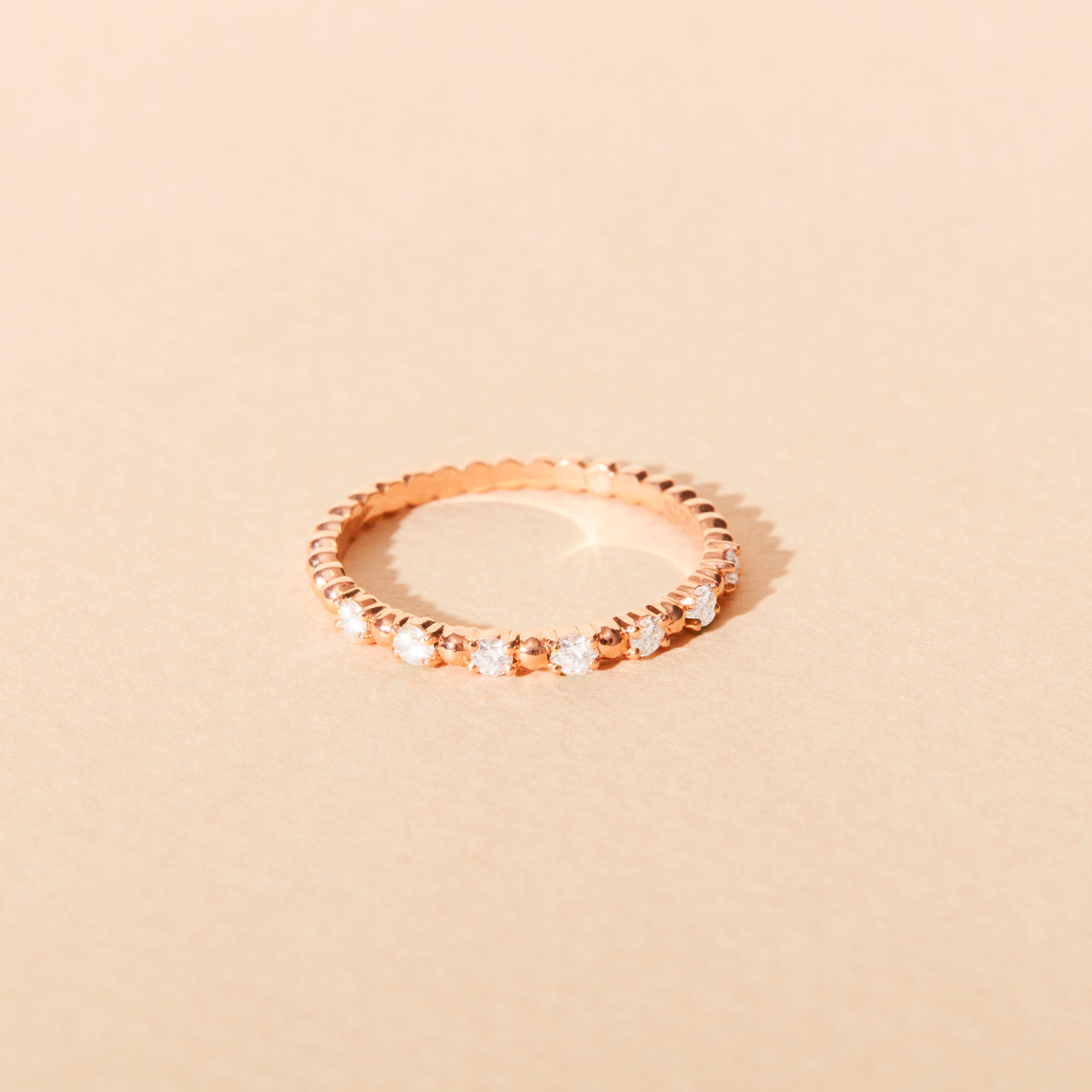 Alma Baby diamond ring - Rose gold
