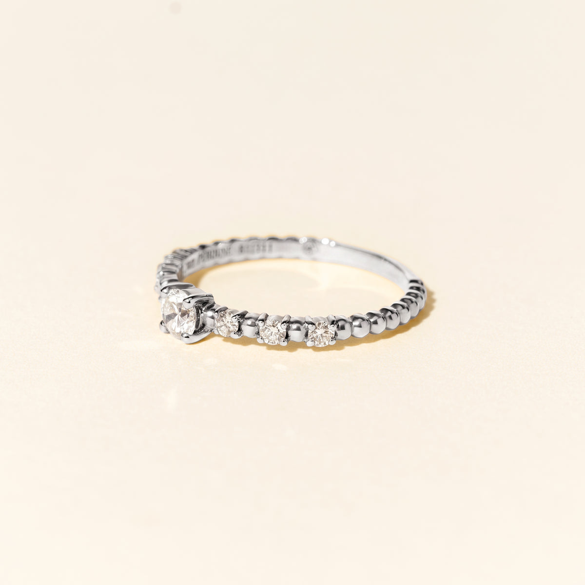 Bague Alma Solitaire diamants 0.30 carat - Or blanc