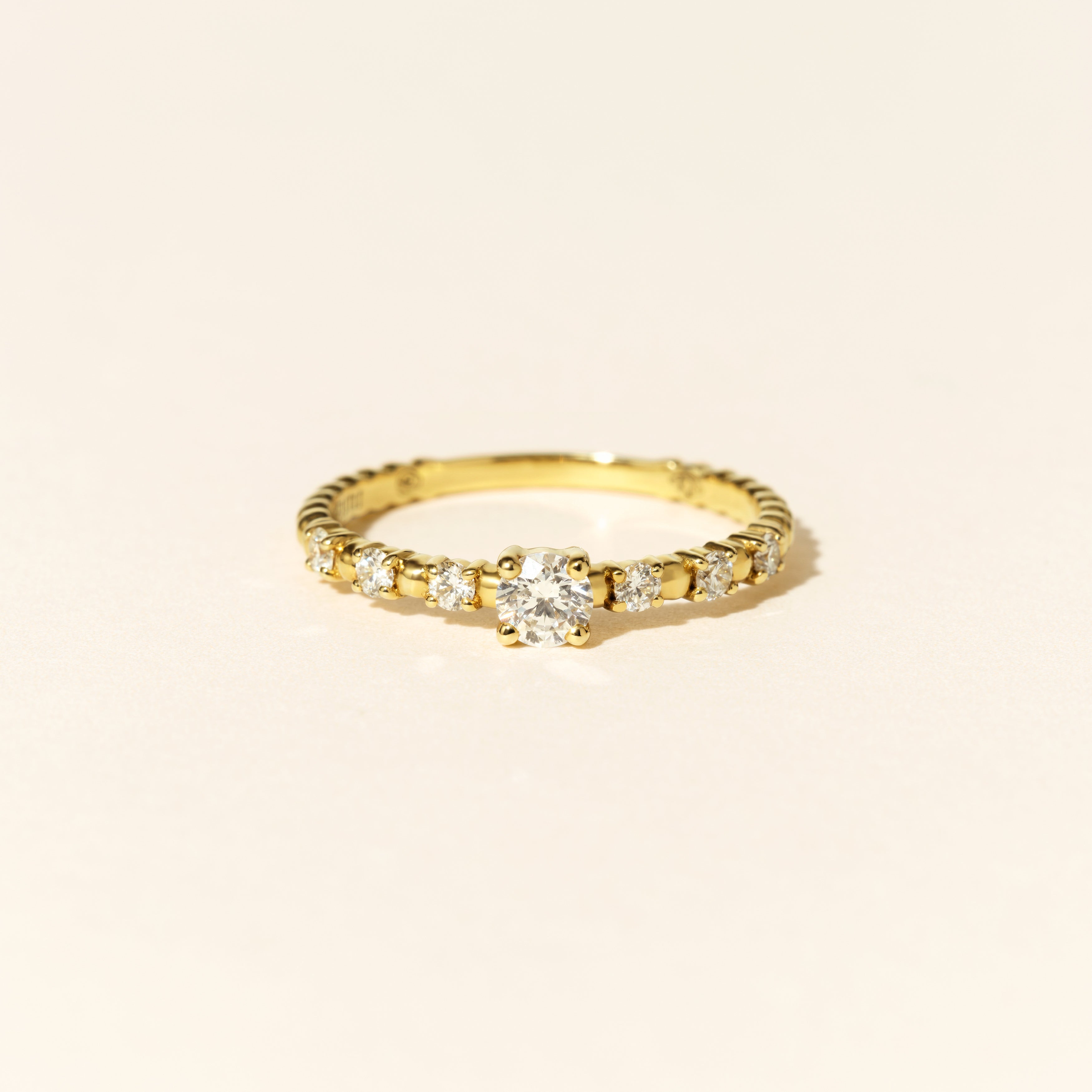 Bague Alma Solitaire diamants 0.20 carat - Or jaune
