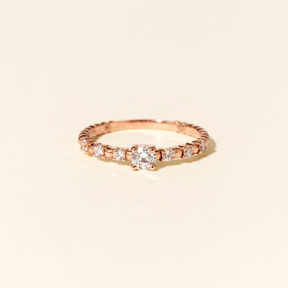 Bague Alma Solitaire diamants 0.30 carat - Or rose
