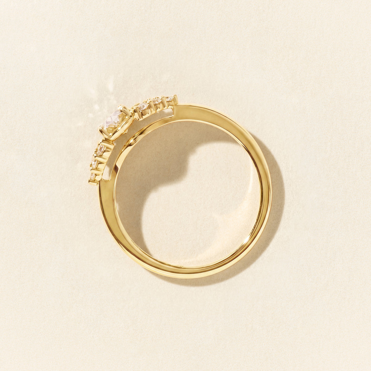 Bague Amazone diamants Baby 0.50 carat - Or jaune