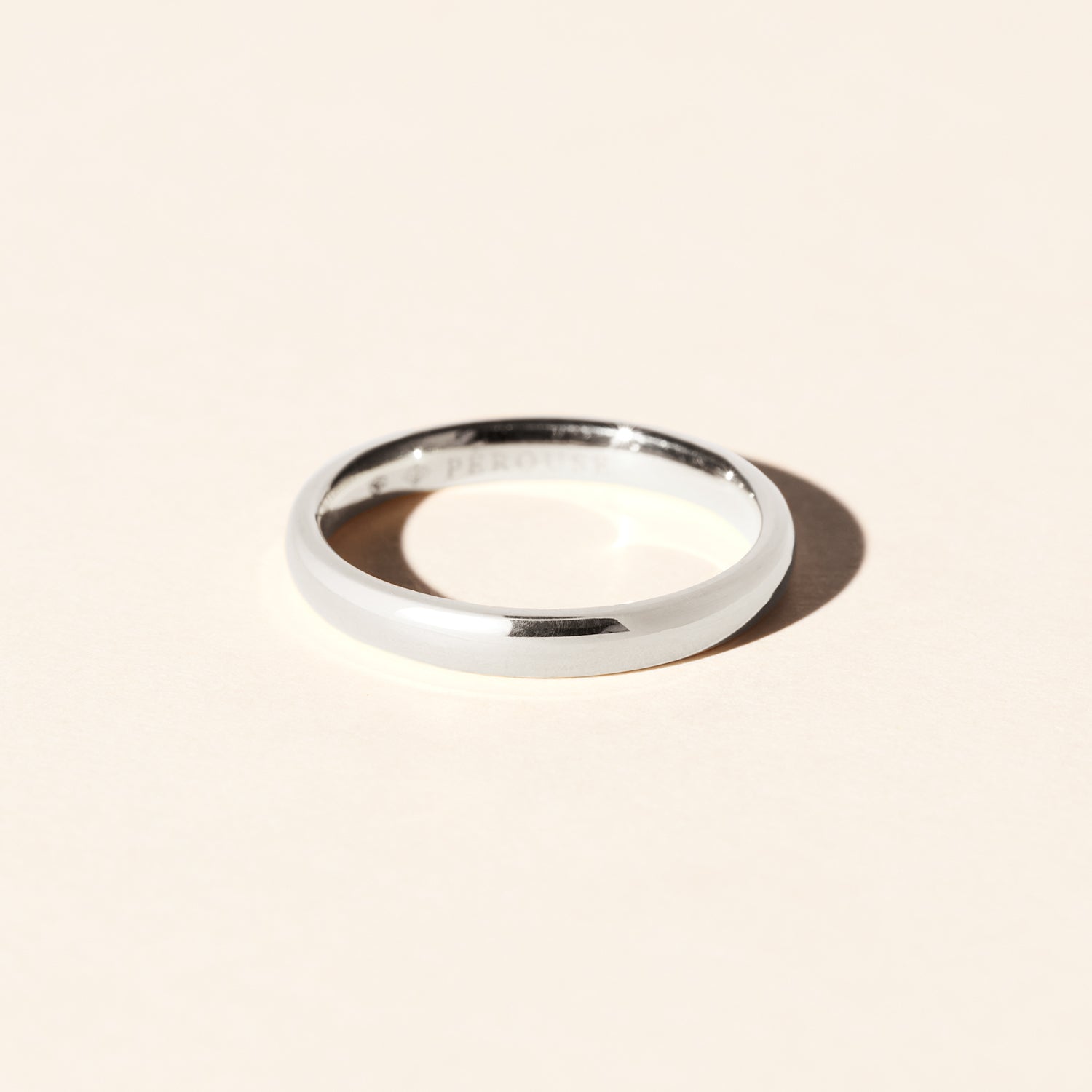 Baobab wedding ring 3.00mm - White gold