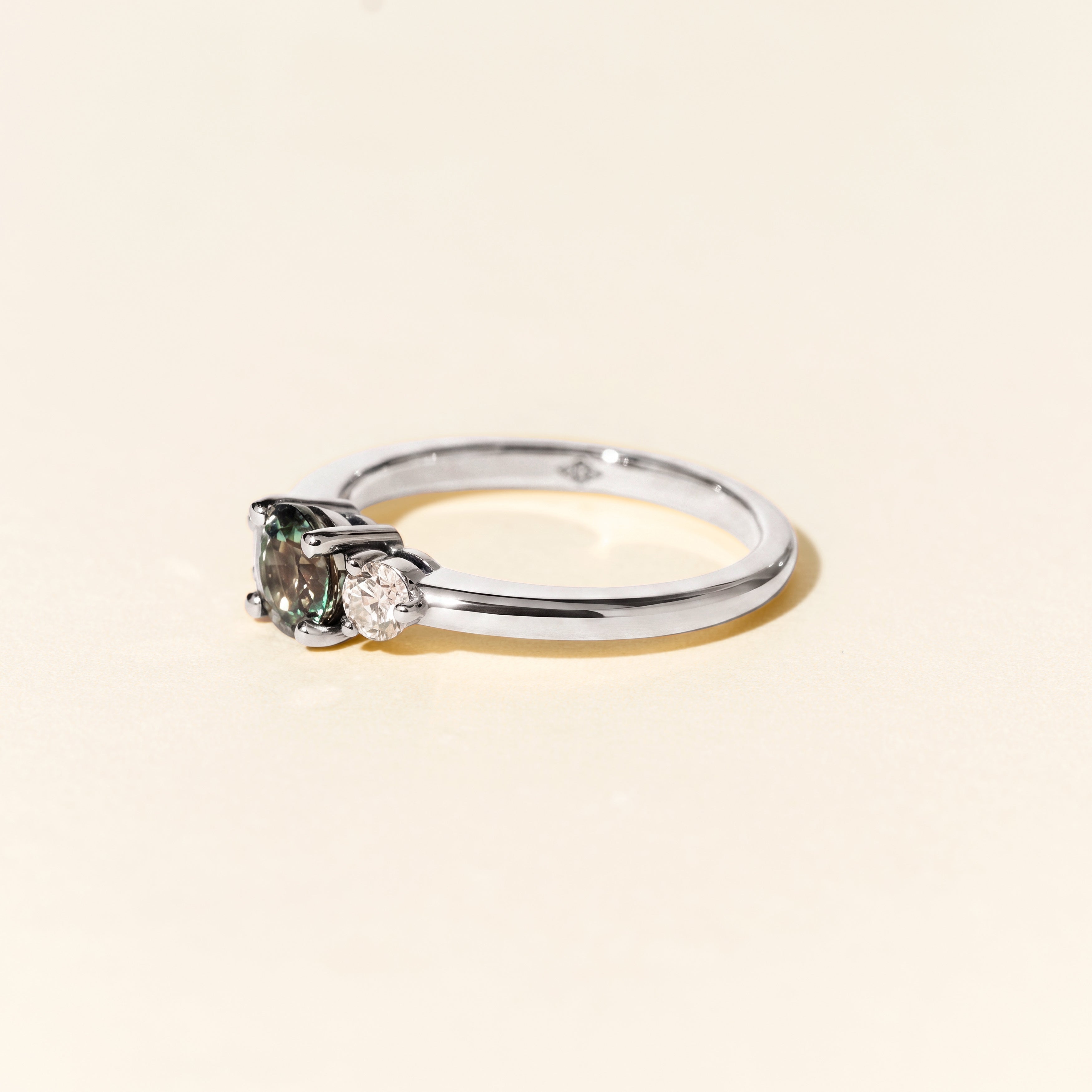 Bague Bahia saphir vert et diamants PM - Or blanc