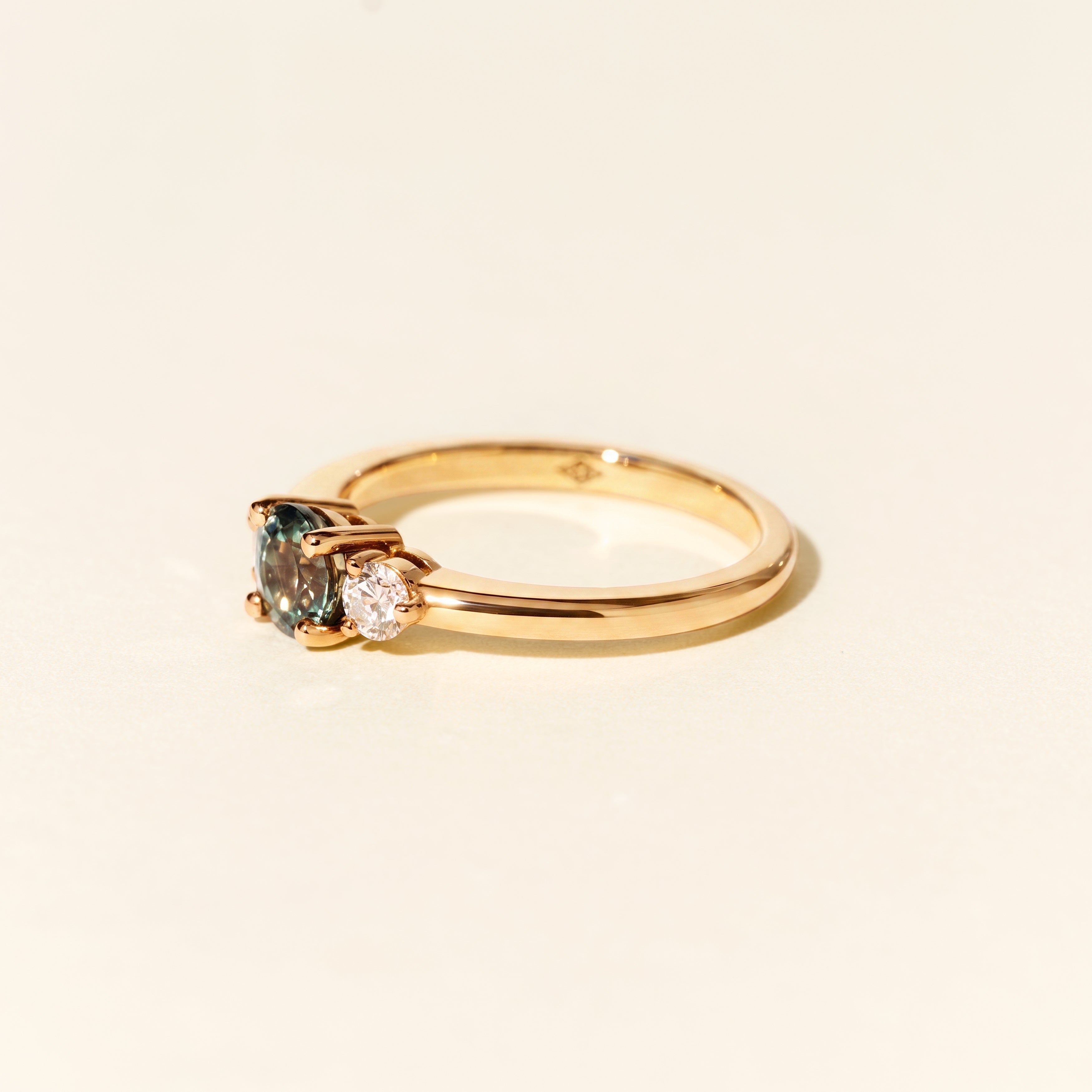 Bague Bahia saphir vert et diamants PM - Or jaune