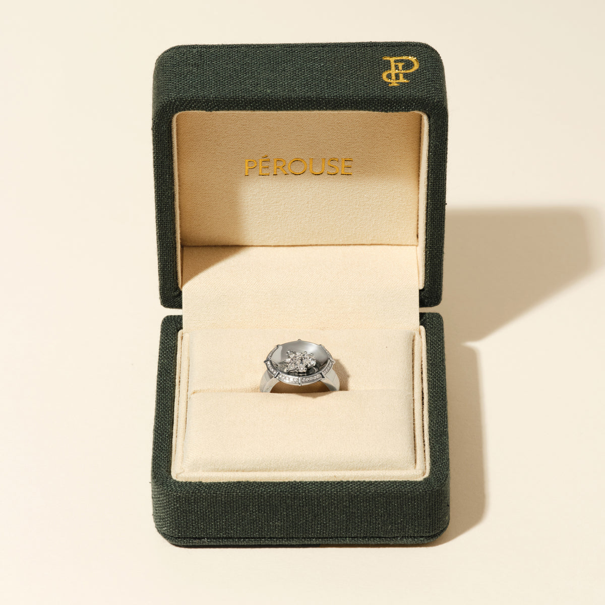 Bague Bouquet GM - Or blanc