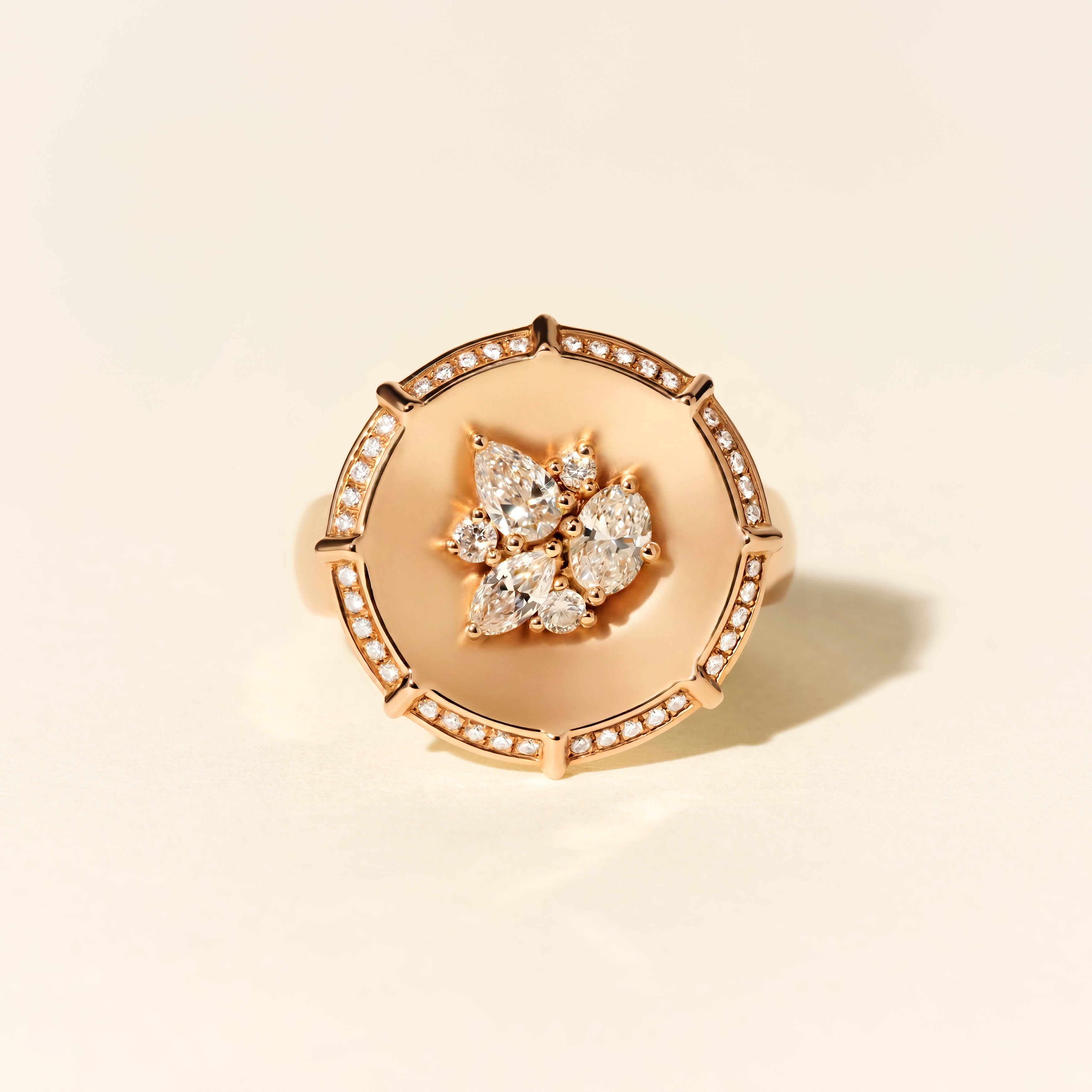 Bague Bouquet GM - Or rose