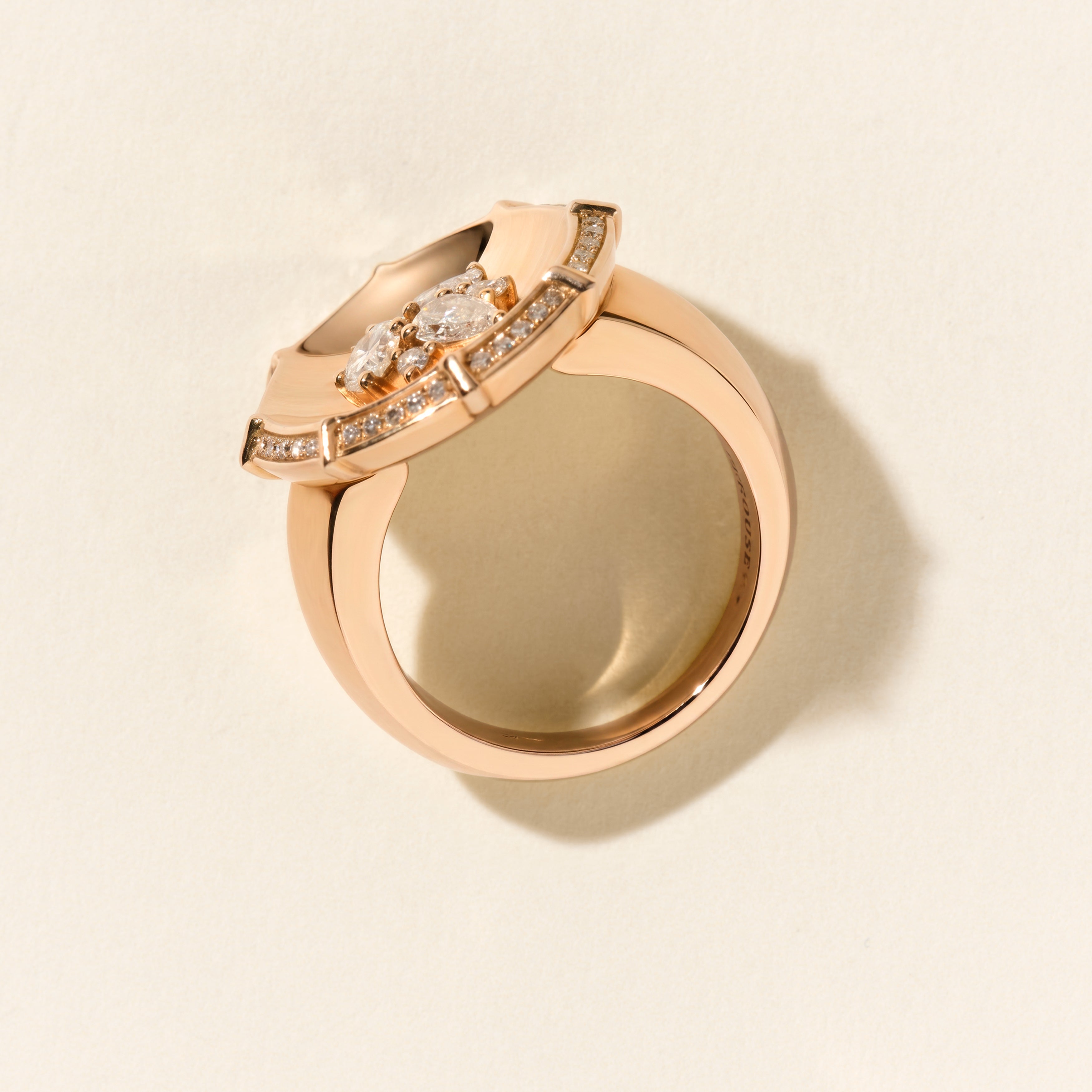 Bague Bouquet GM - Or rose