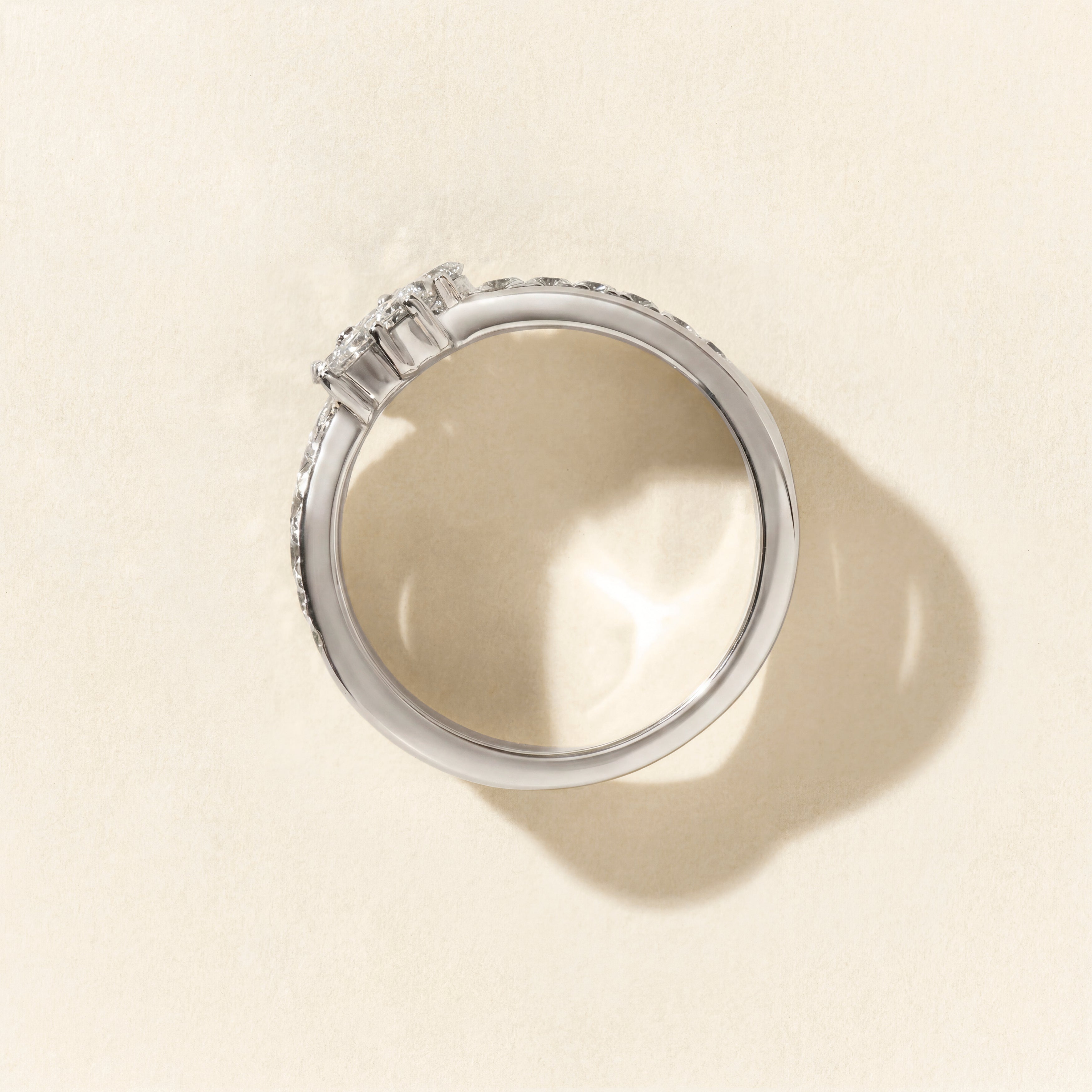 Bague Bouquet Solitaire - Or blanc