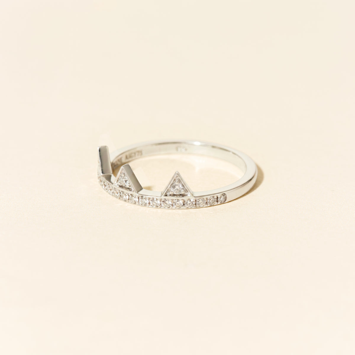 Bague Brooklyn baby diamants pavée - Or blanc
