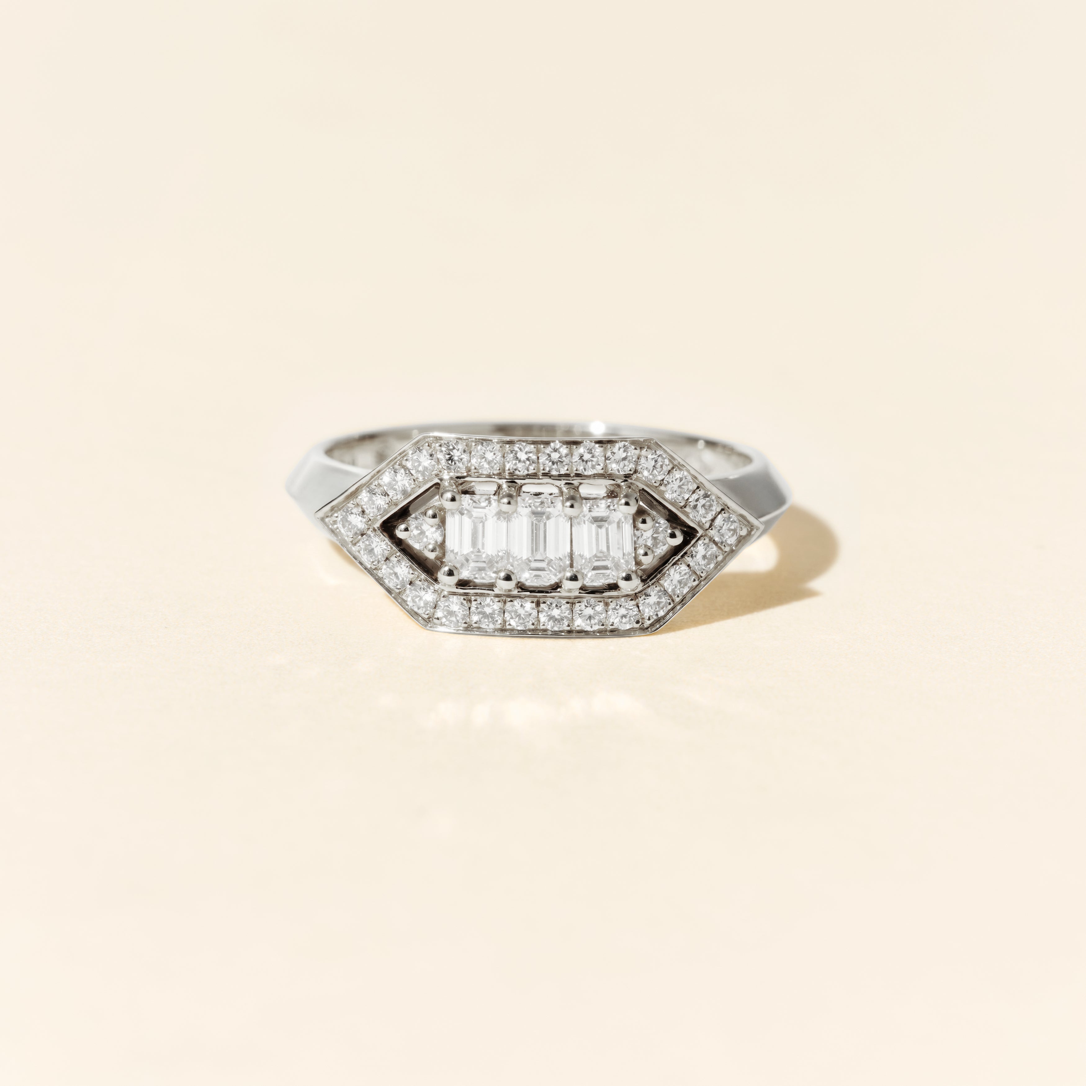Bague Brooklyn diamants - Or blanc