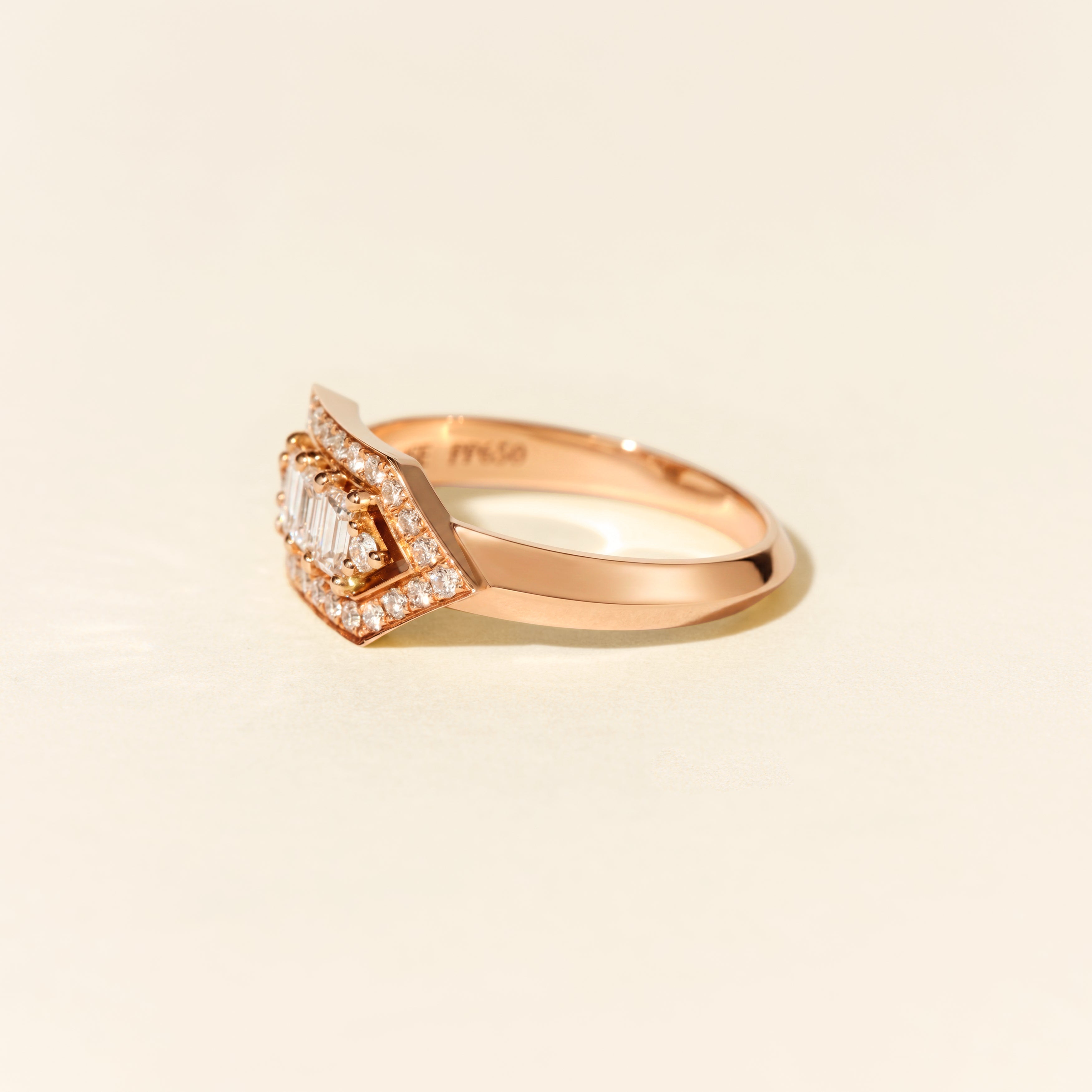 Bague Brooklyn diamants - Or rose