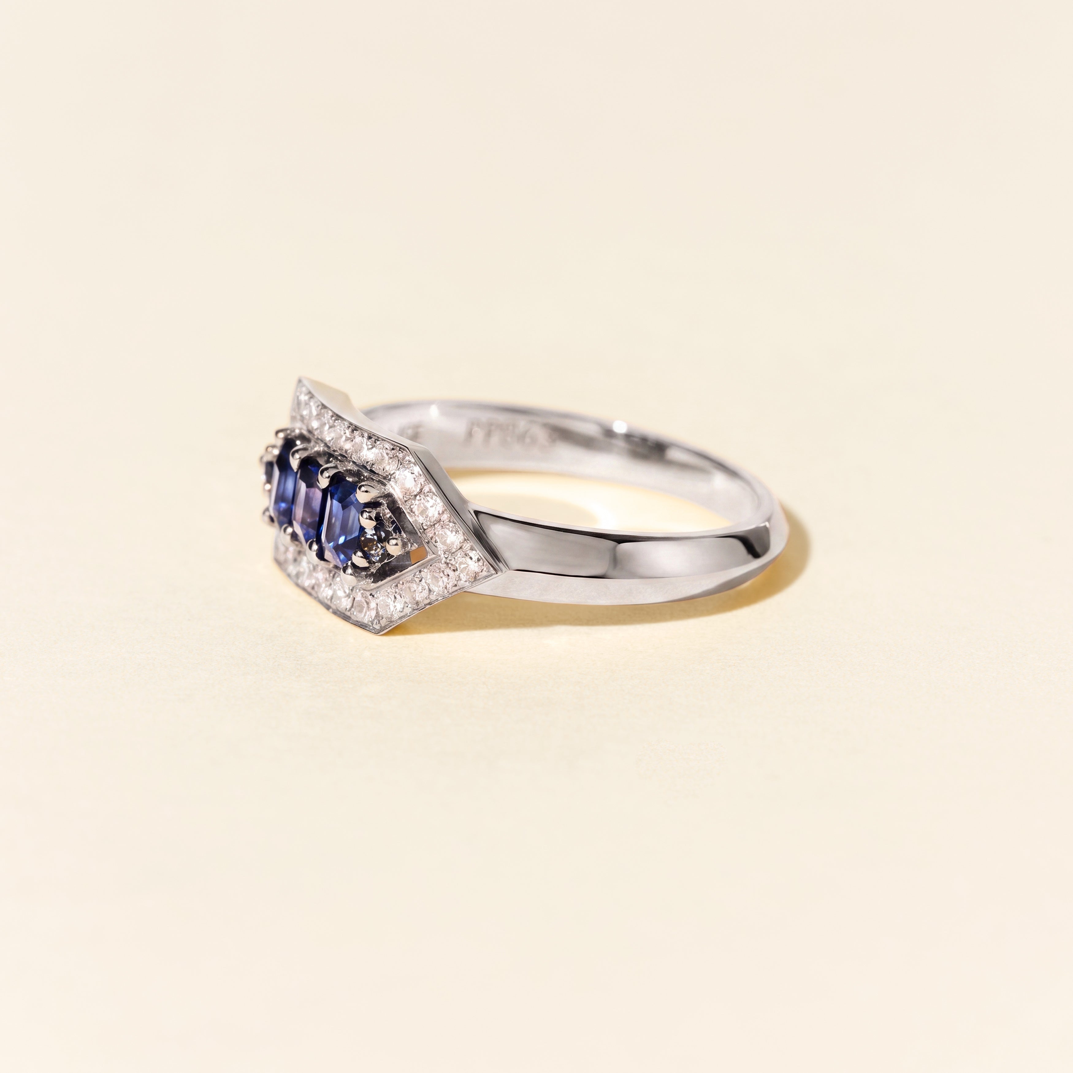 Bague Brooklyn saphirs bleus - Or blanc