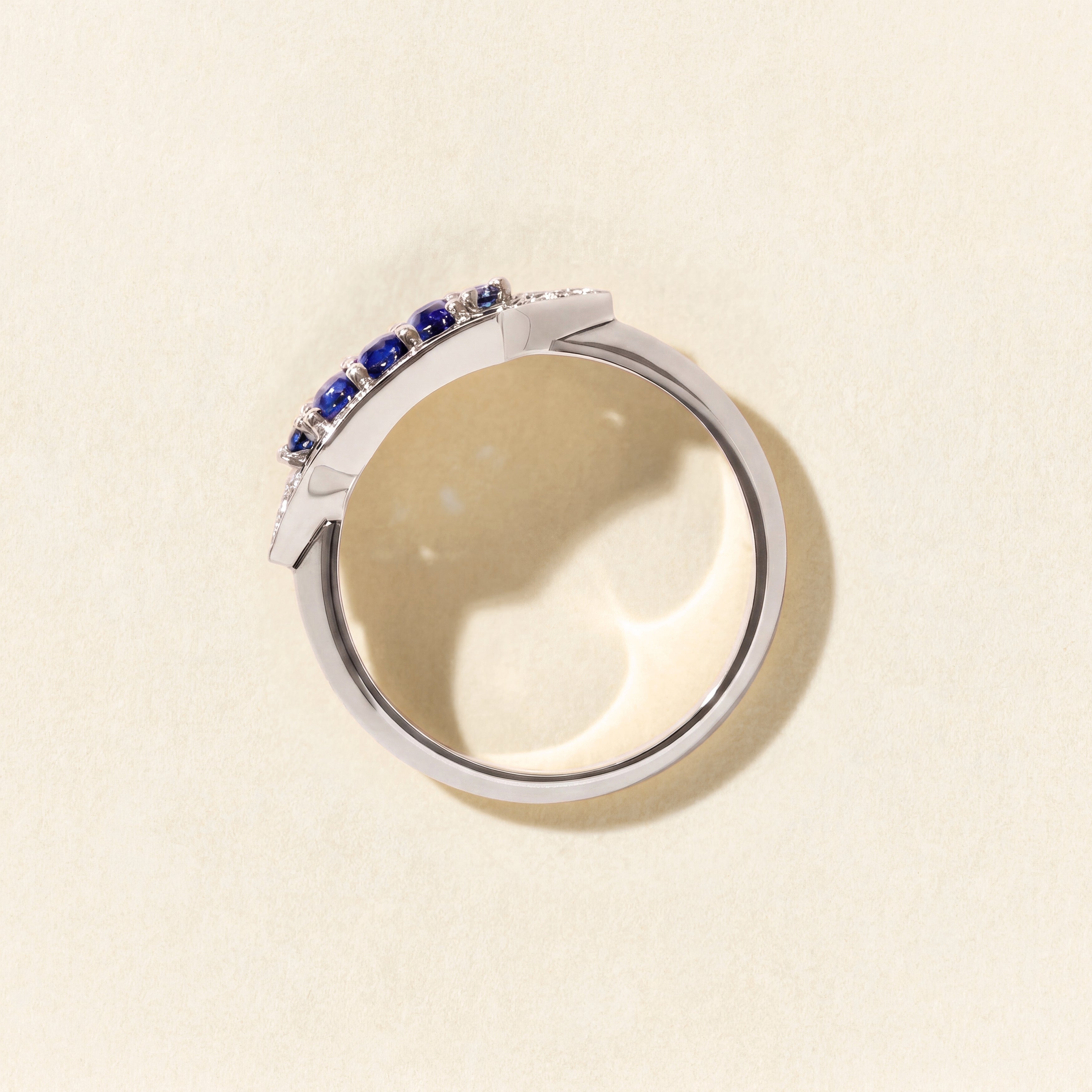 Bague Brooklyn saphirs bleus - Or blanc