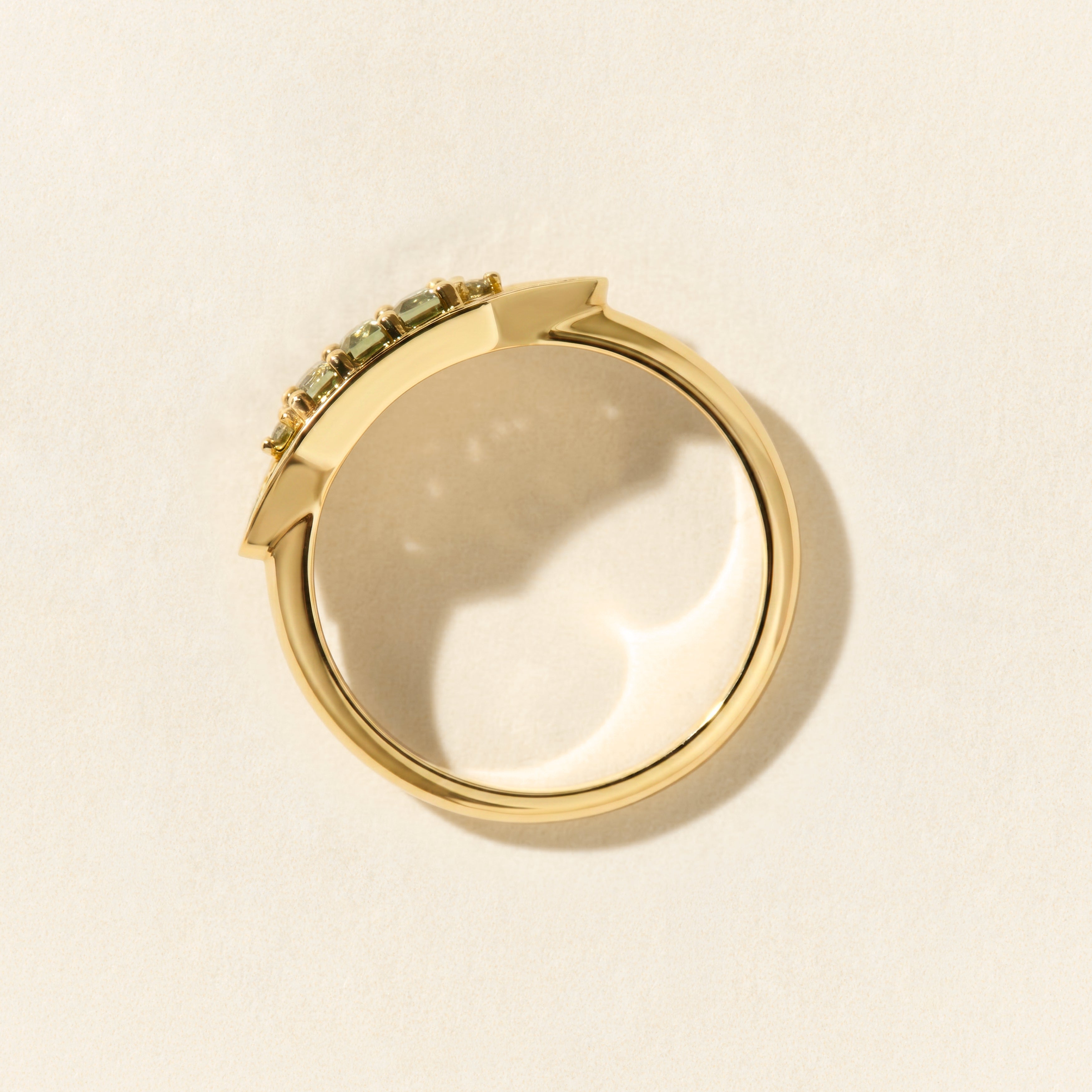 Bague Brooklyn saphirs verts - Or jaune