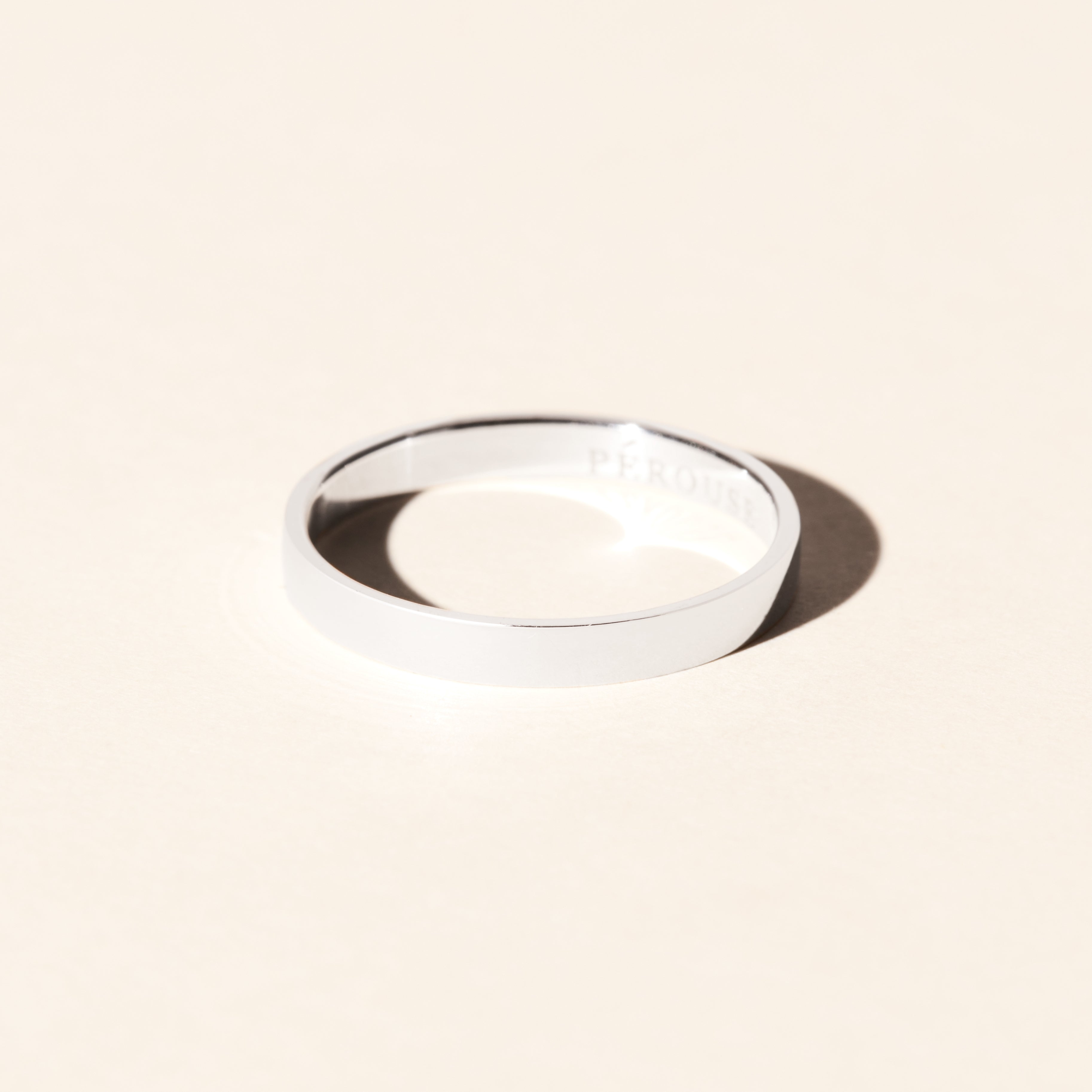 Cedar wedding band 3.50mm - Platinum