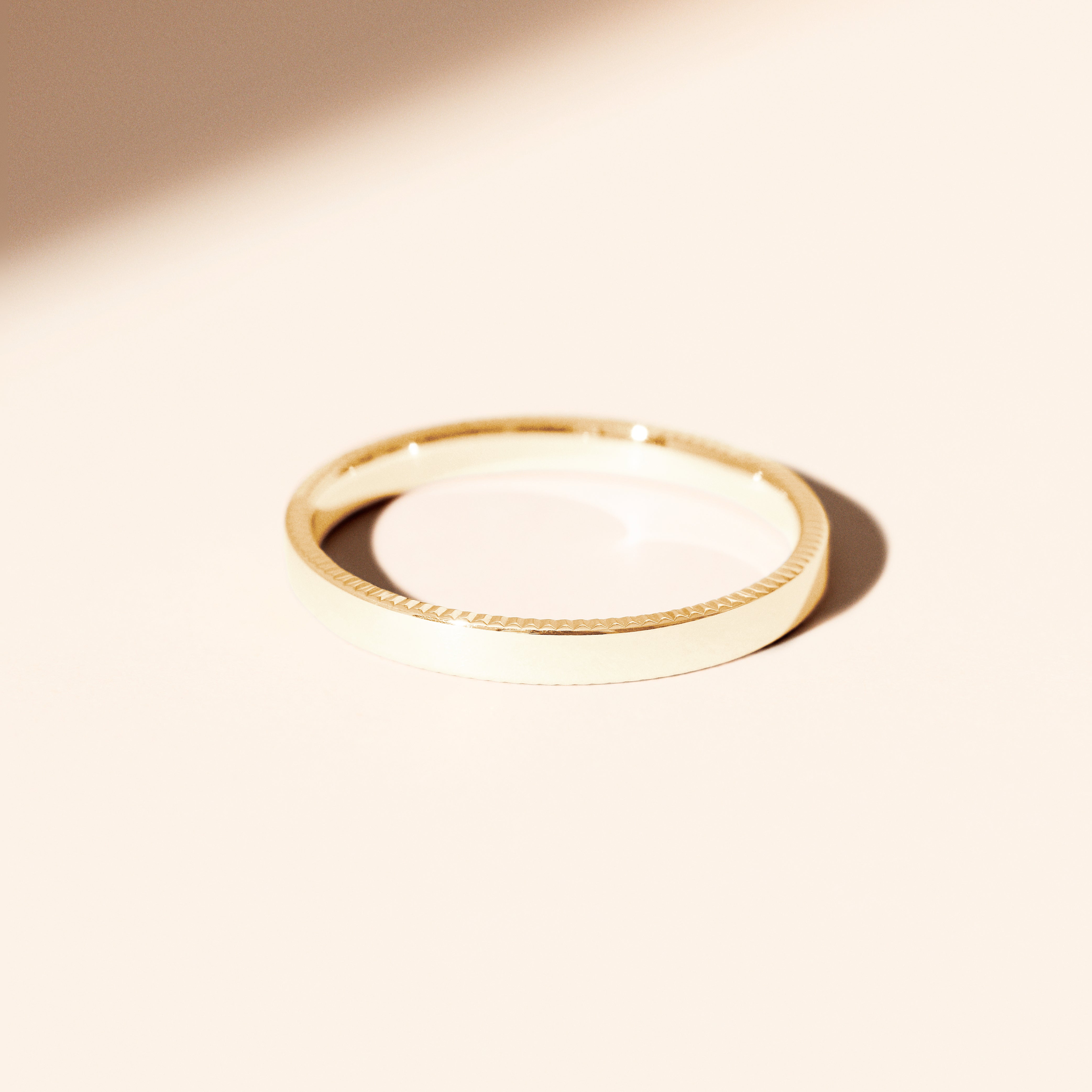Cypress wedding band 3.00mm - Yellow gold