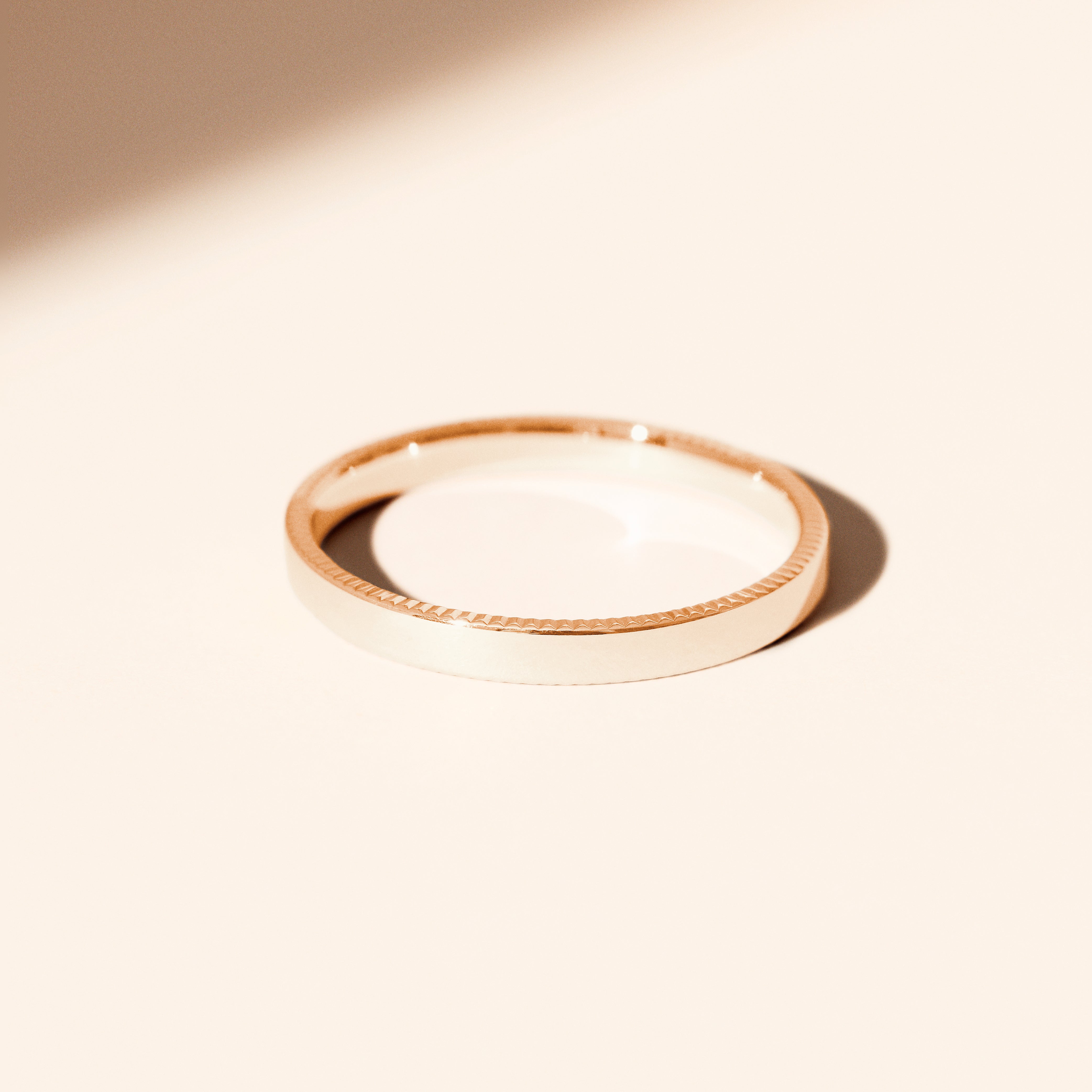 Cypress wedding band 3.00mm - Rose gold