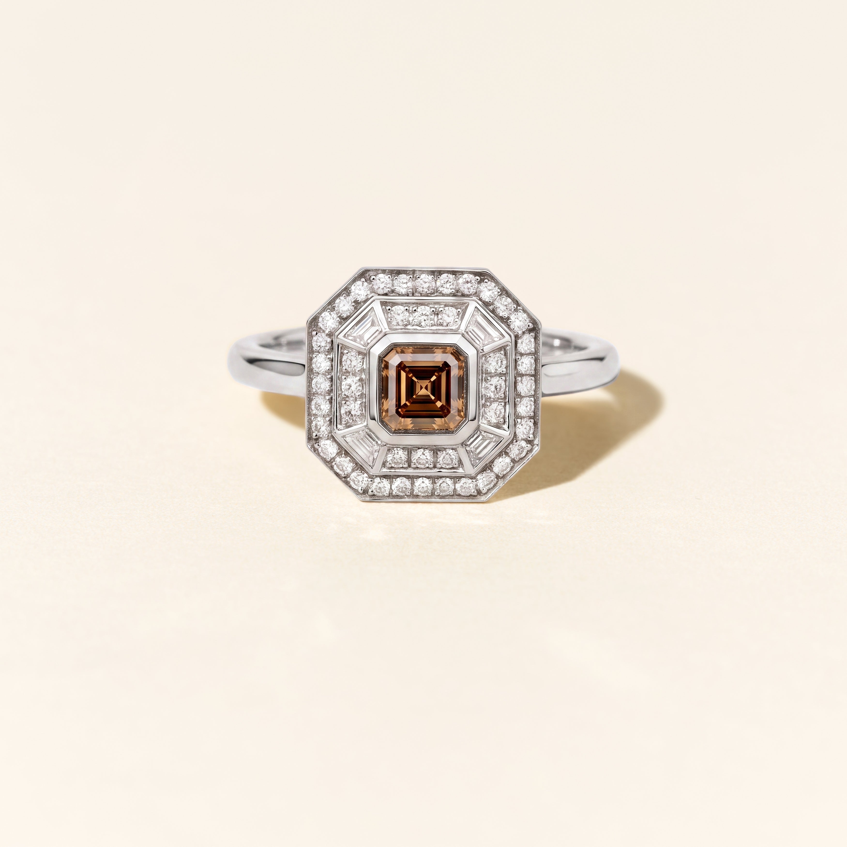 Bague Dallas Square PM - Or blanc