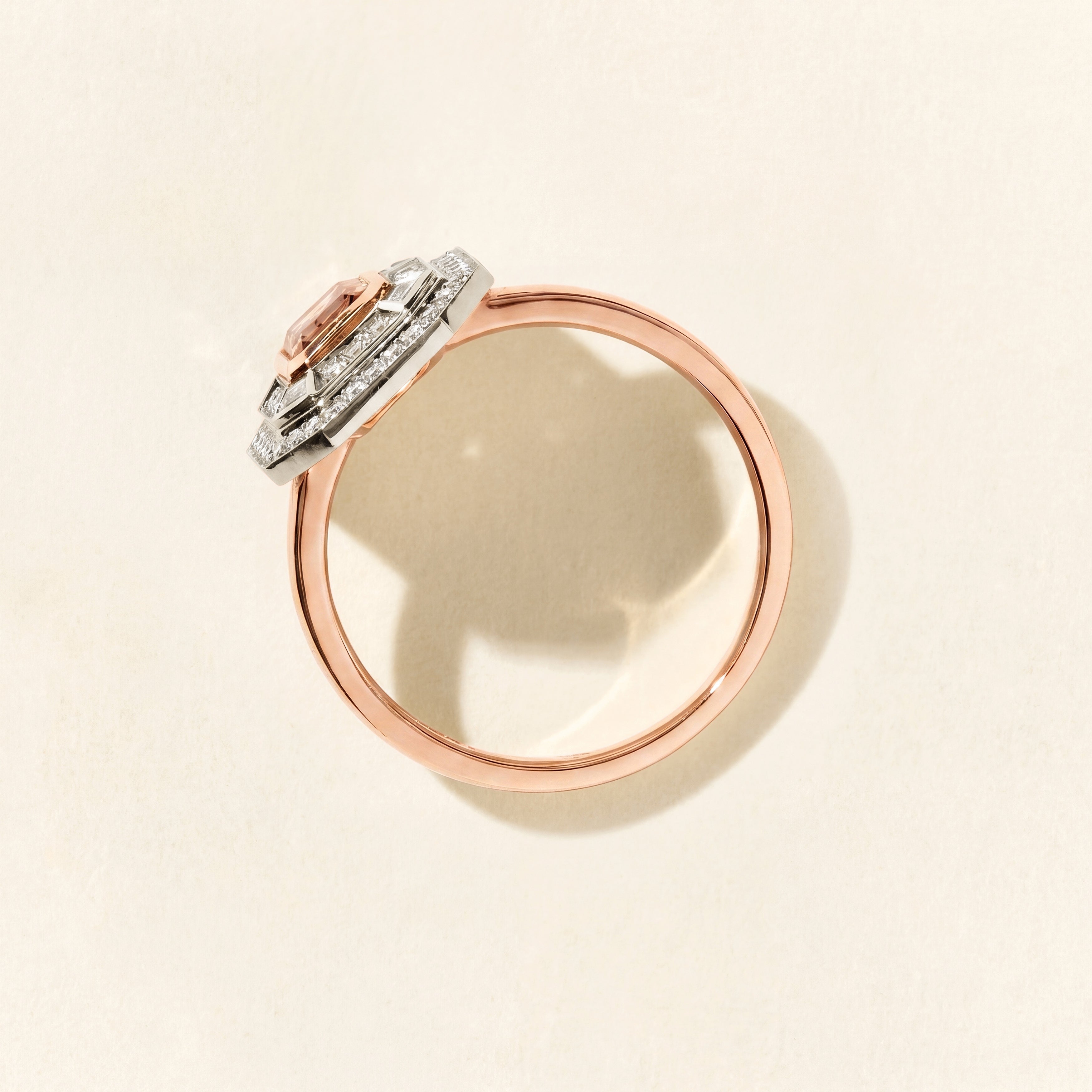 Bague Dallas Square PM - Or rose