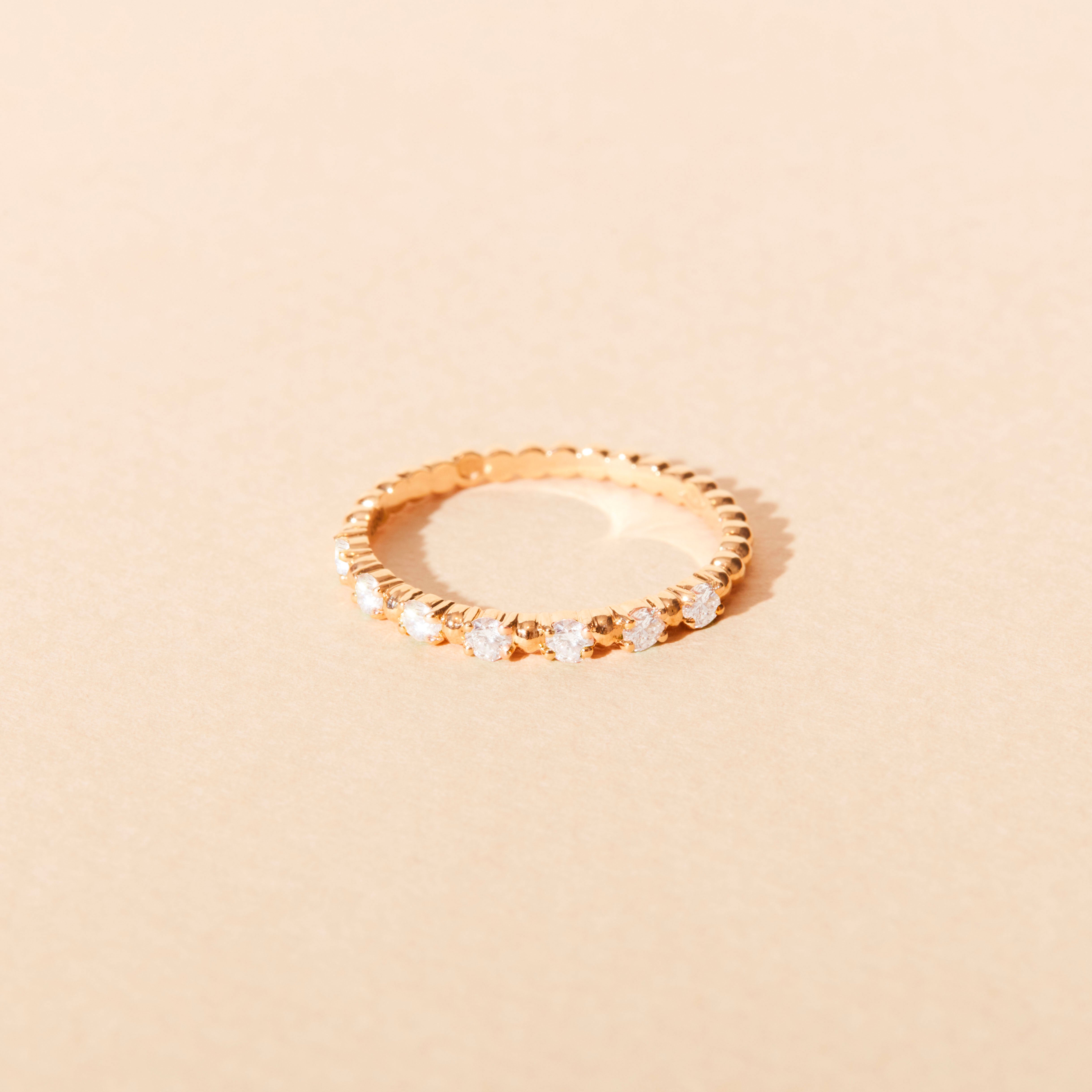 Alma Baby diamond ring - Yellow gold