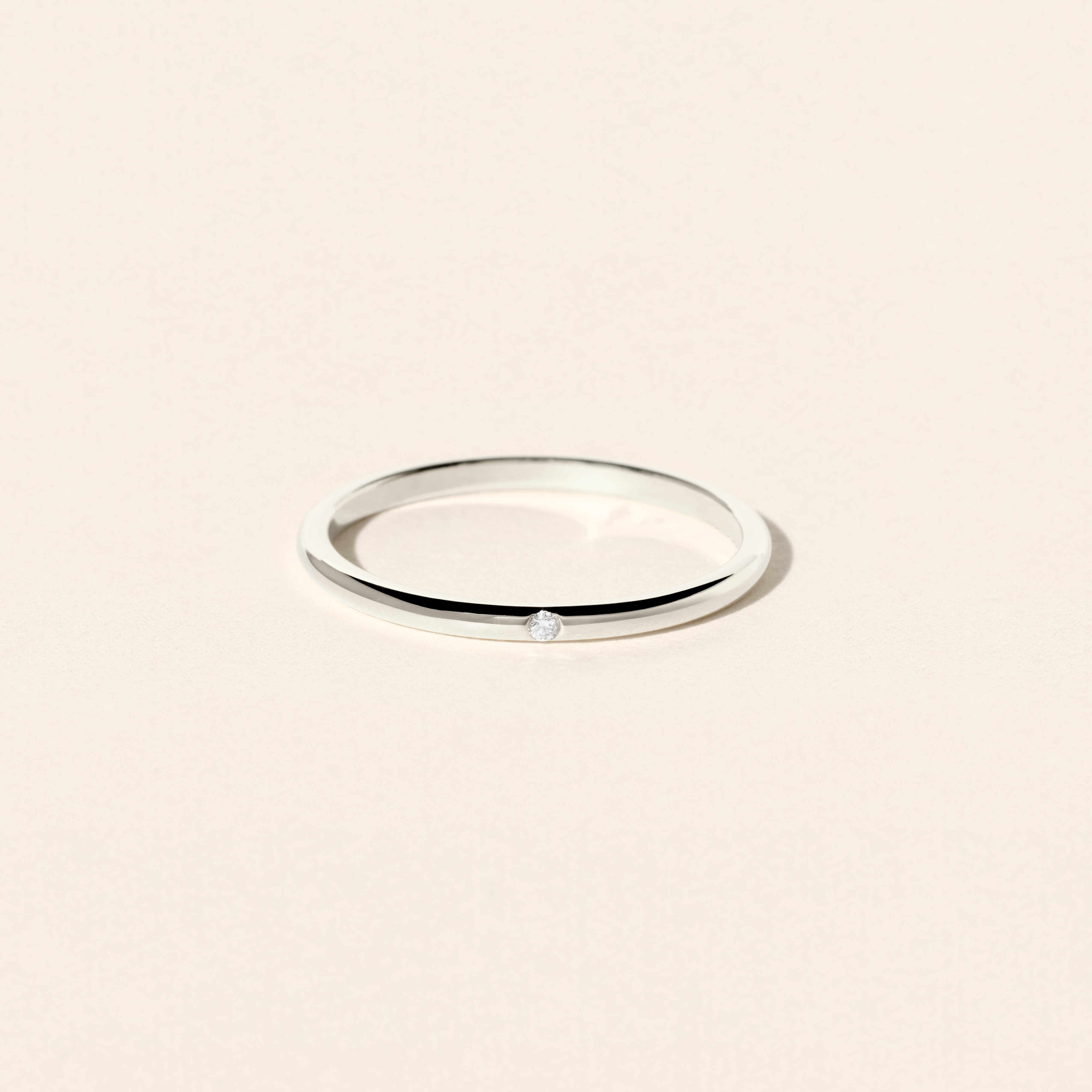 Liane diamond wedding ring 1.50mm - White gold