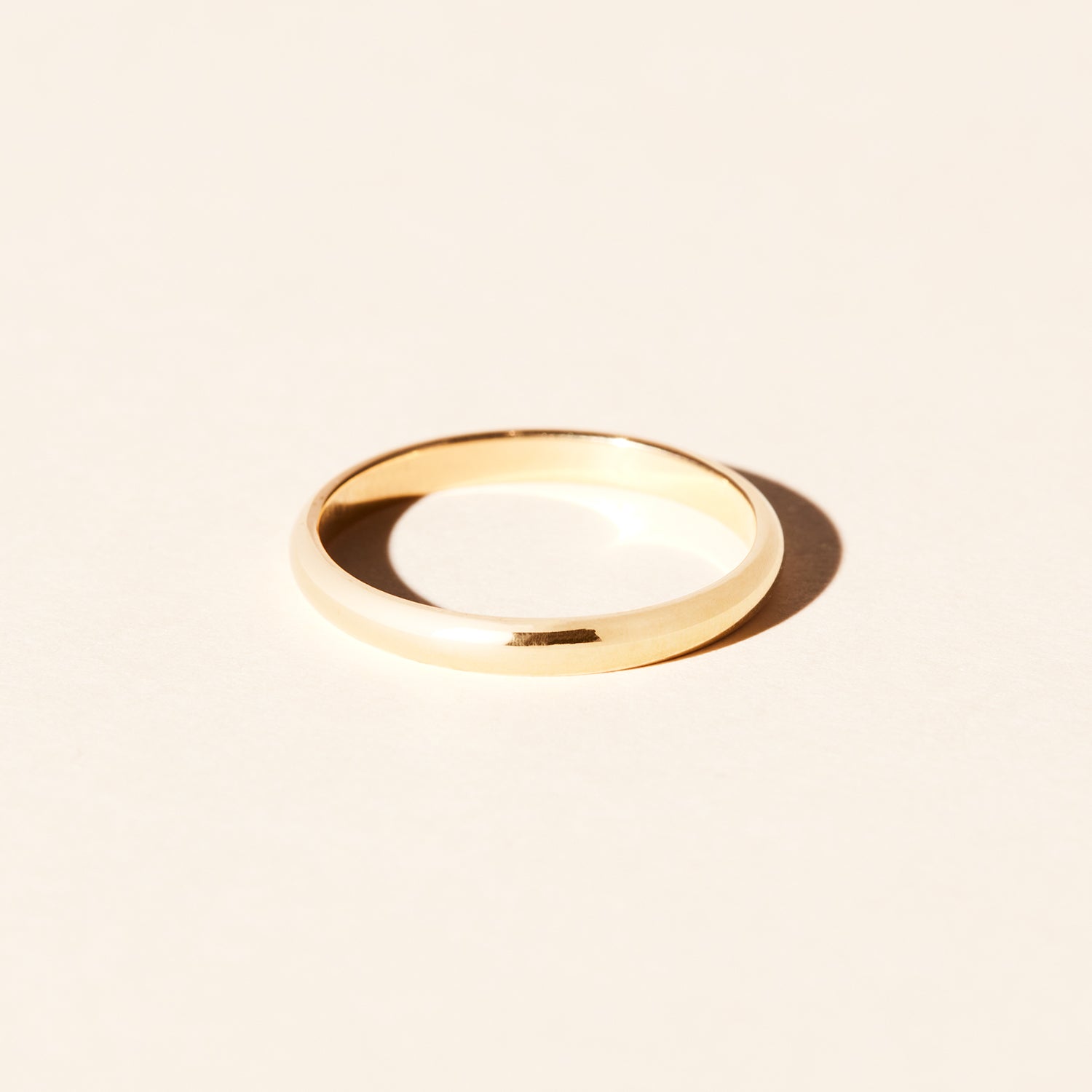 Bamboo wedding band 2.50mm - Yellow gold