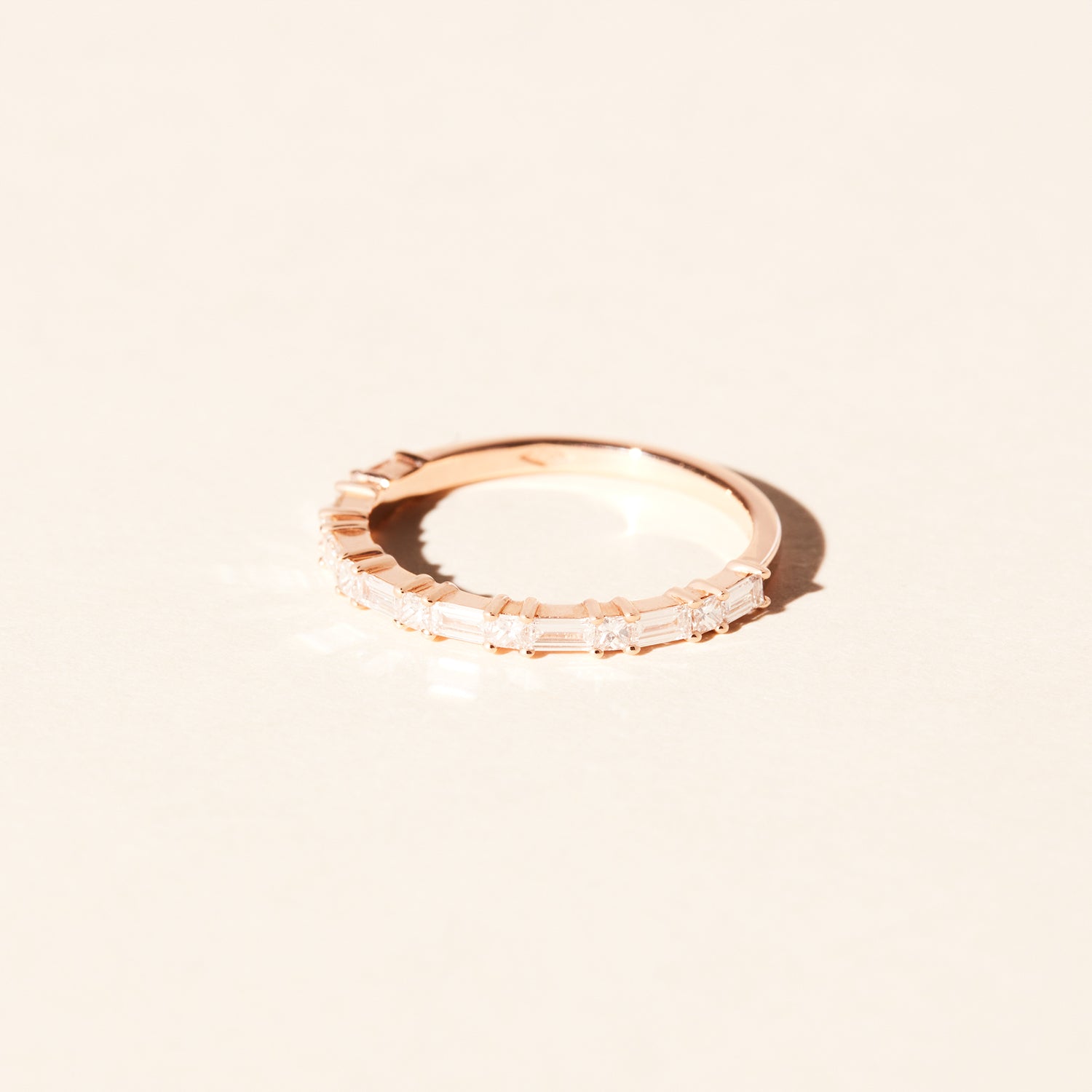 Luxor diamond wedding band 2.00mm - Rose gold