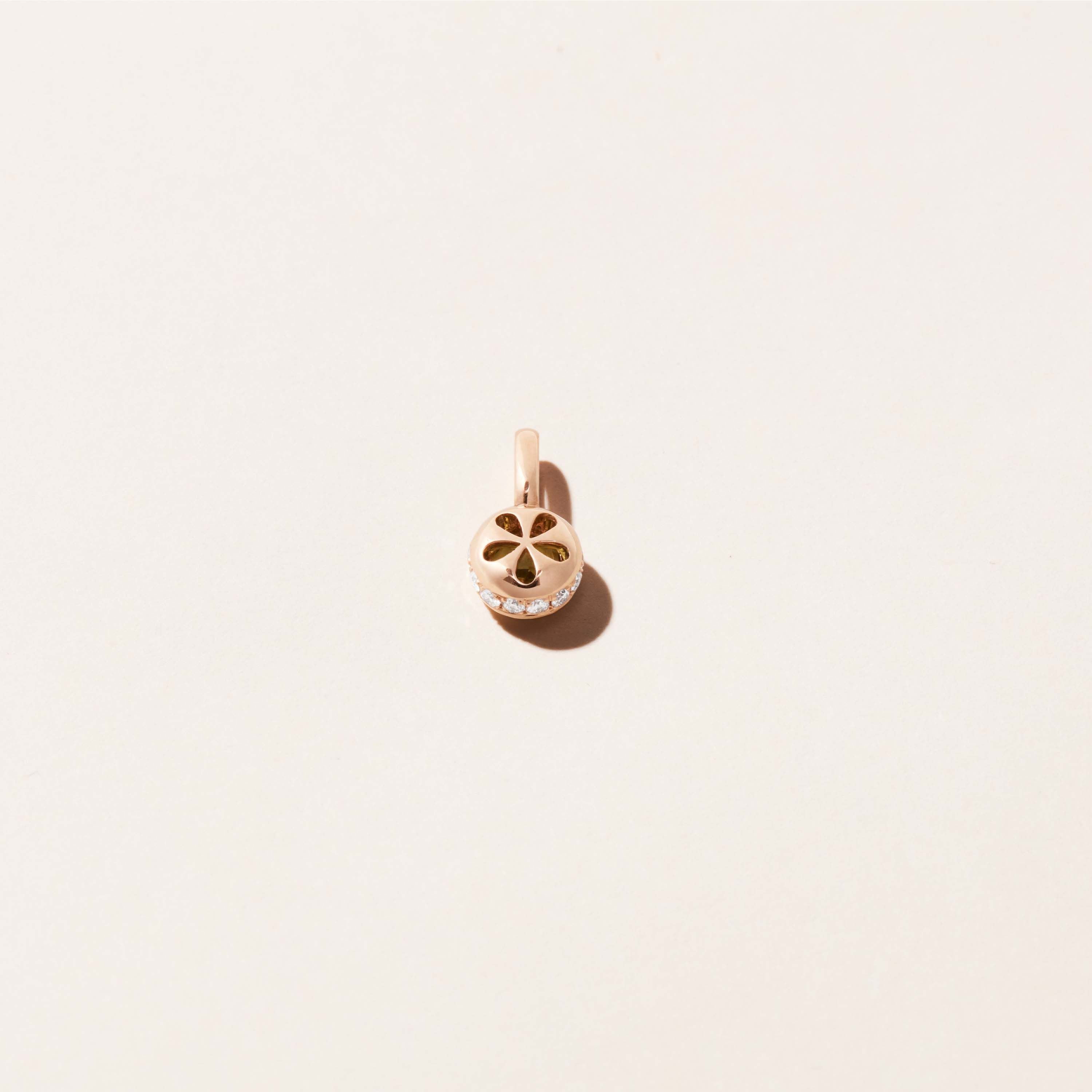 Pendentif - Jaïpur - Péridot et diamants - Or jaune