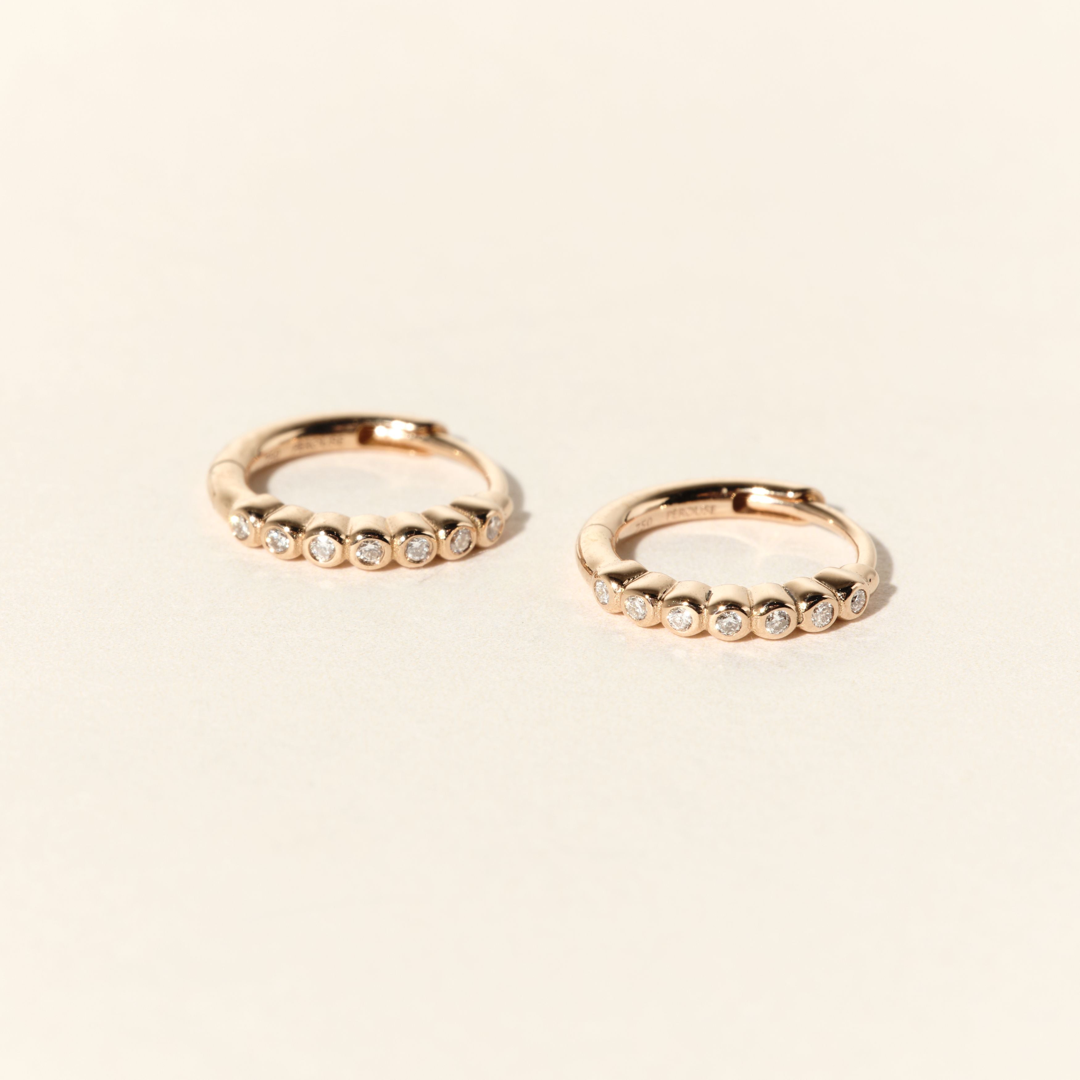 Boucles d'oreilles - Lys du Gange - Créoles - Or rose