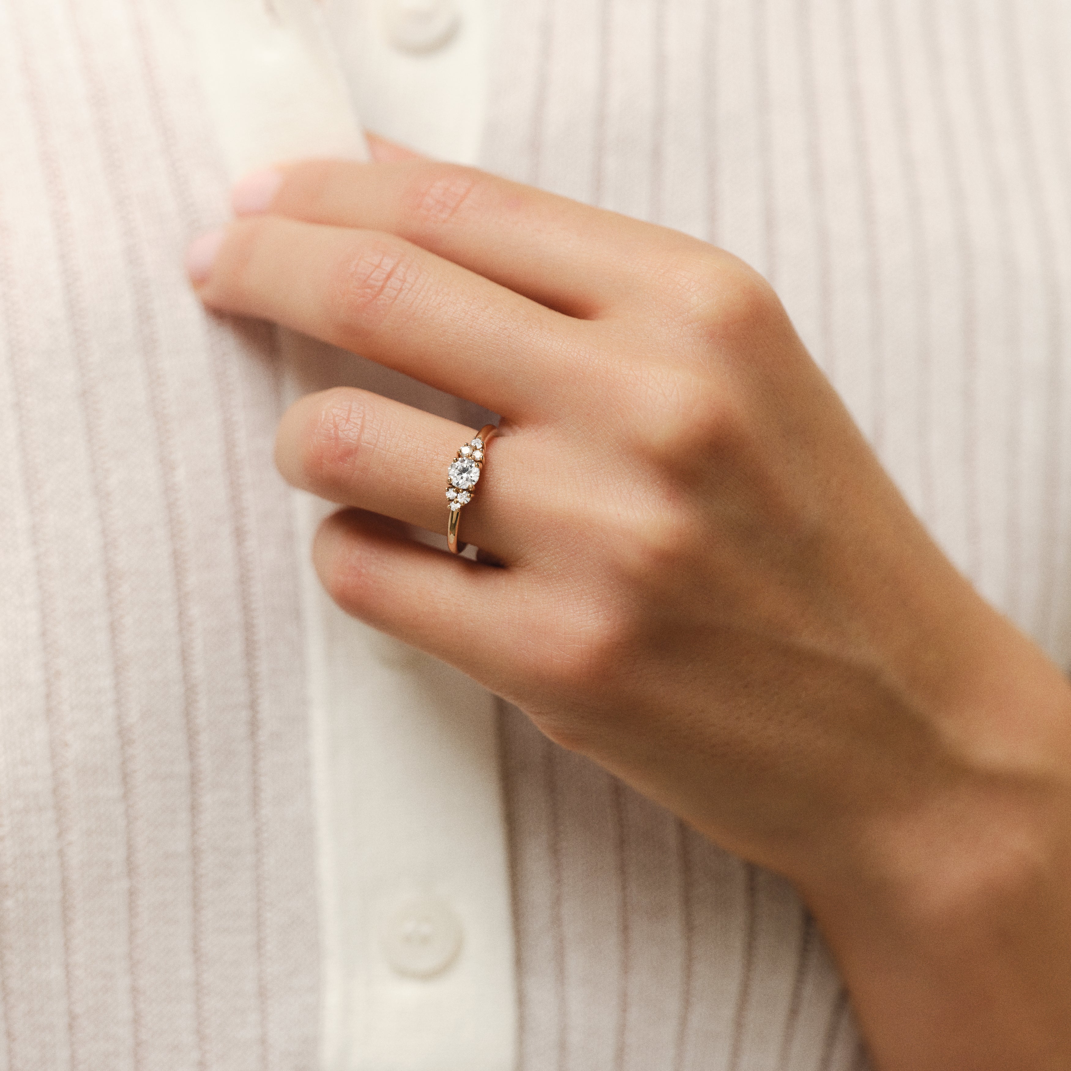 Bague Louise MM diamants 0.50 carat - Or rose